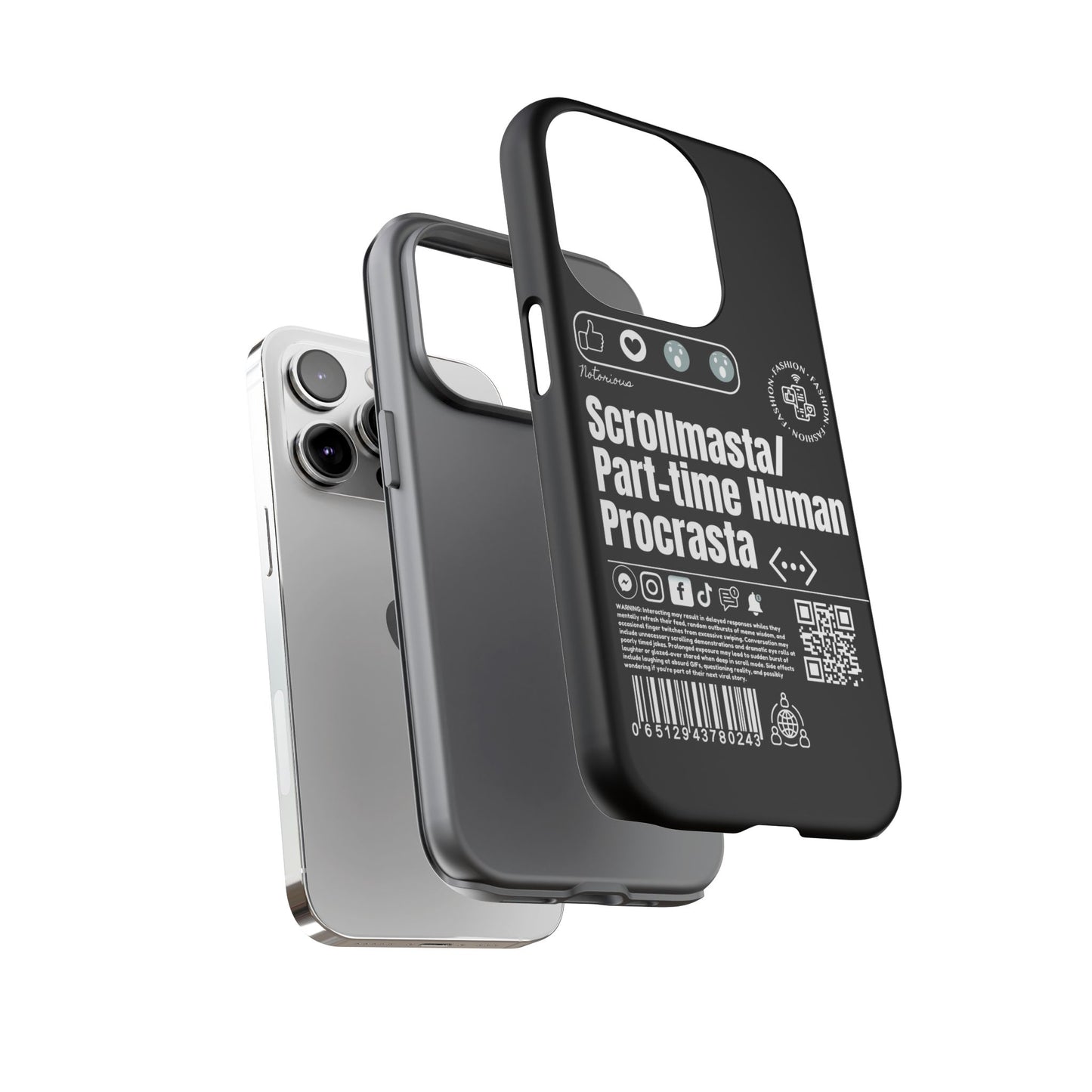 Virtuosoh Scrollmasta Tough Phone Case for iPhone -Black