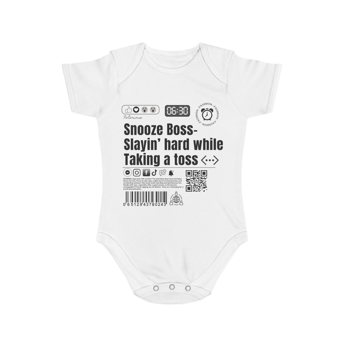 Virtuosoh Baby Snooze Boss Babysuit