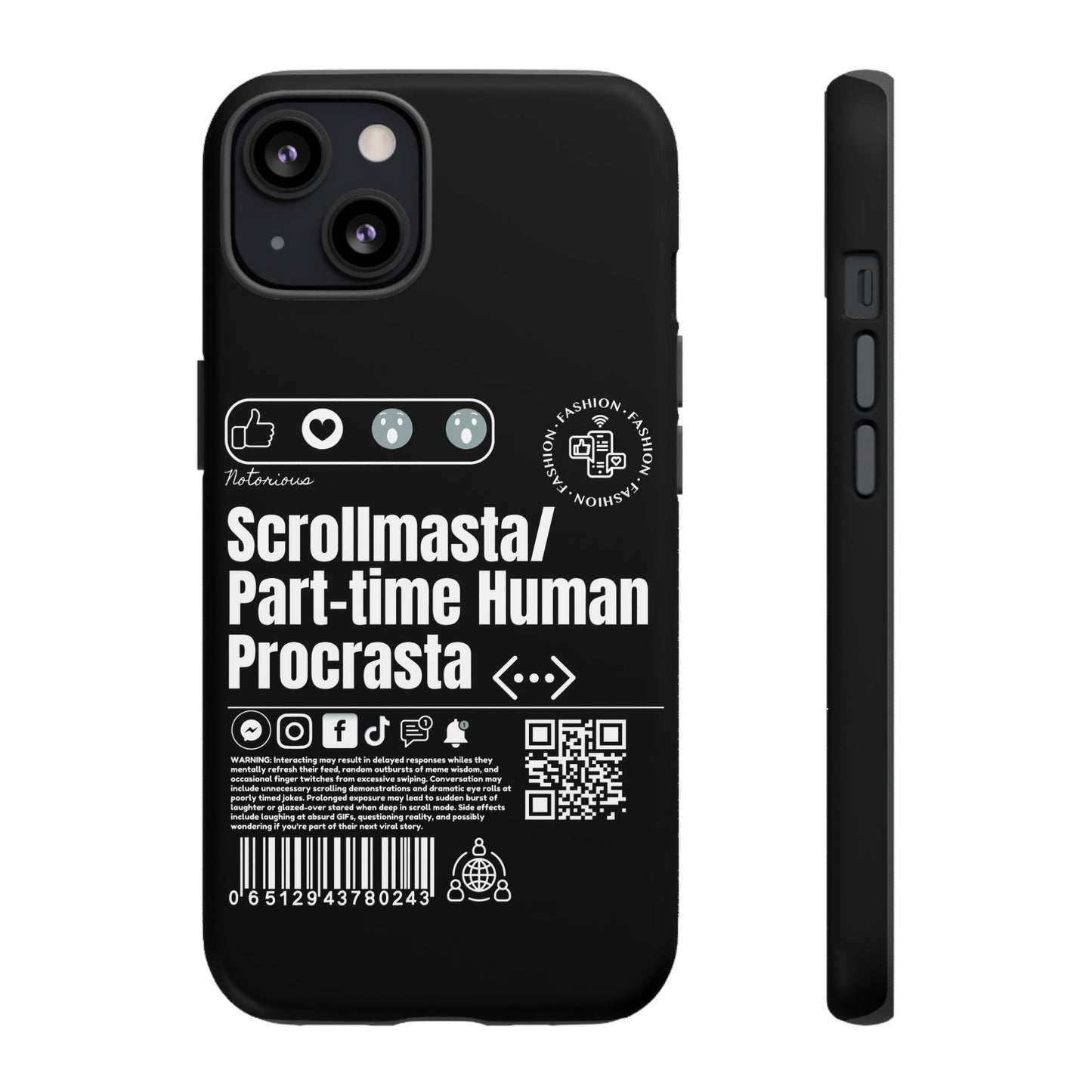 Virtuosoh Scrollmasta Tough Phone Case for iPhone -Black