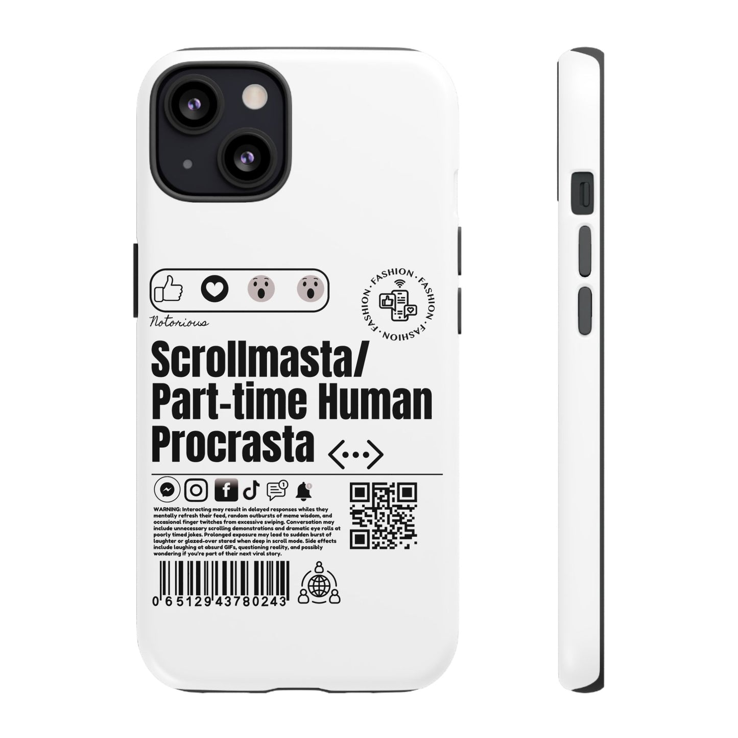 Virtuosoh Scrollmasta Tough Phone case for iPhone - White