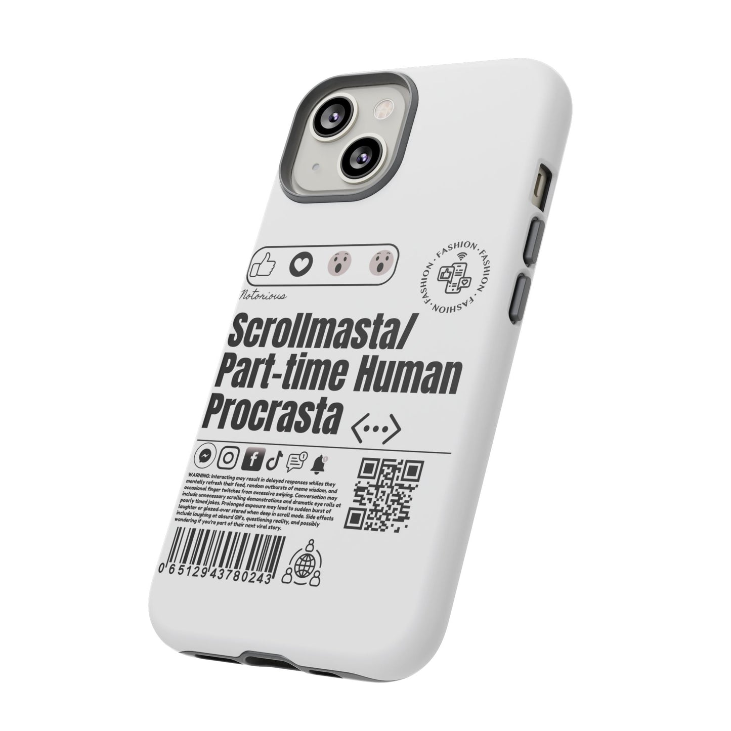 Virtuosoh Scrollmasta Tough Phone case for iPhone - White