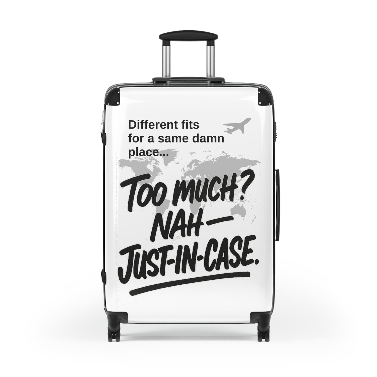 Virtuosoh Stylish Travel Suitcase - 'Too Much? Nah - Just-In-Case'