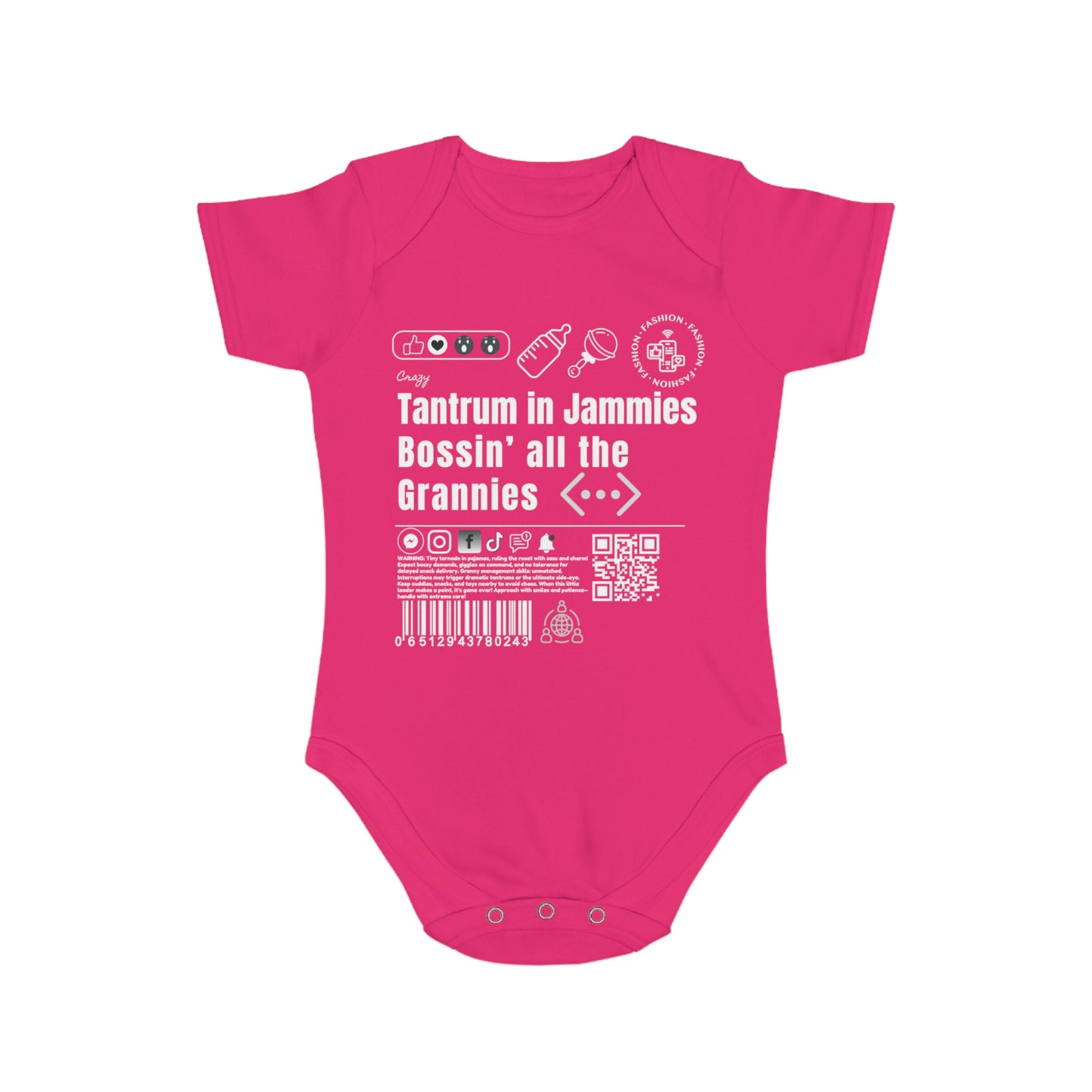 Virtuosoh Baby Tantrum in Jammies Babysuit
