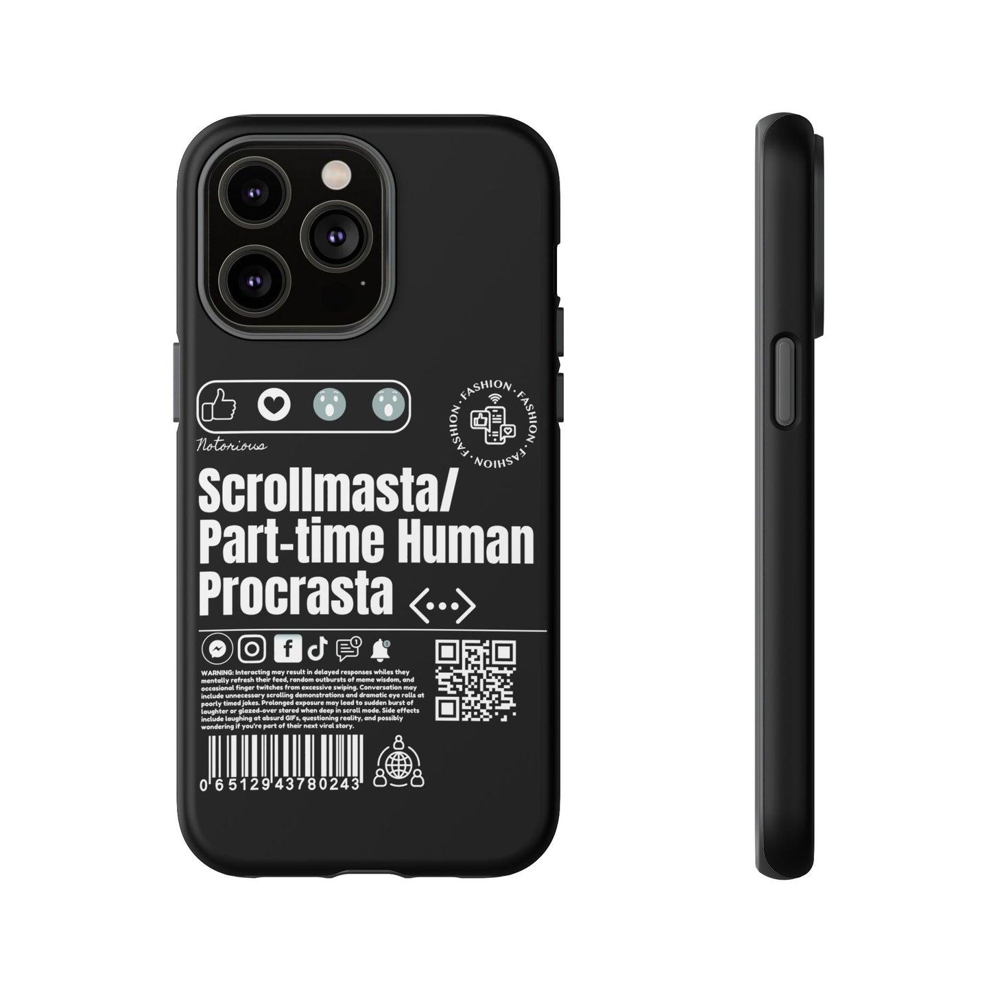 Virtuosoh Scrollmasta Tough Phone Case for iPhone -Black