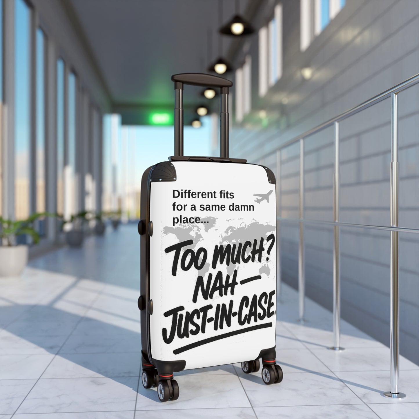 Virtuosoh Stylish Travel Suitcase - 'Too Much? Nah - Just-In-Case'