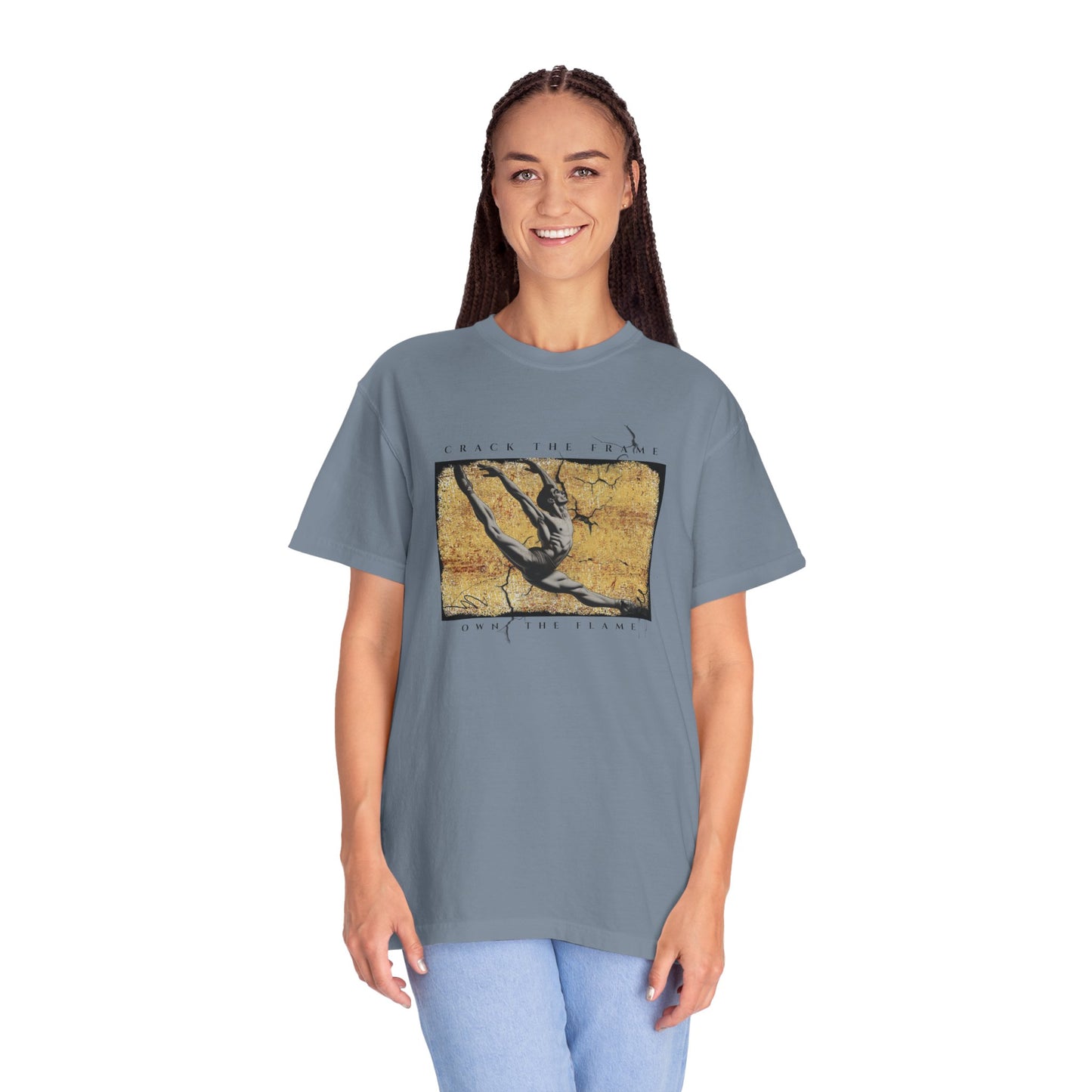 Virtuosoh Crack the Frame Own the Flame unisex T-shirt