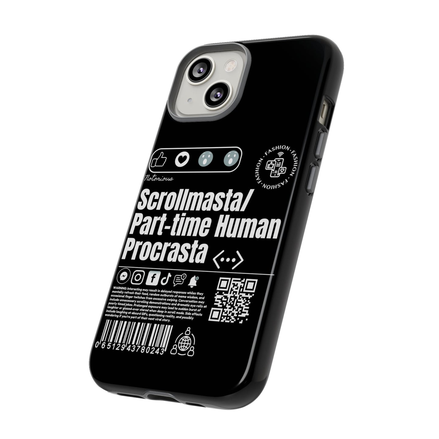 Virtuosoh Scrollmasta Tough Phone Case for iPhone -Black