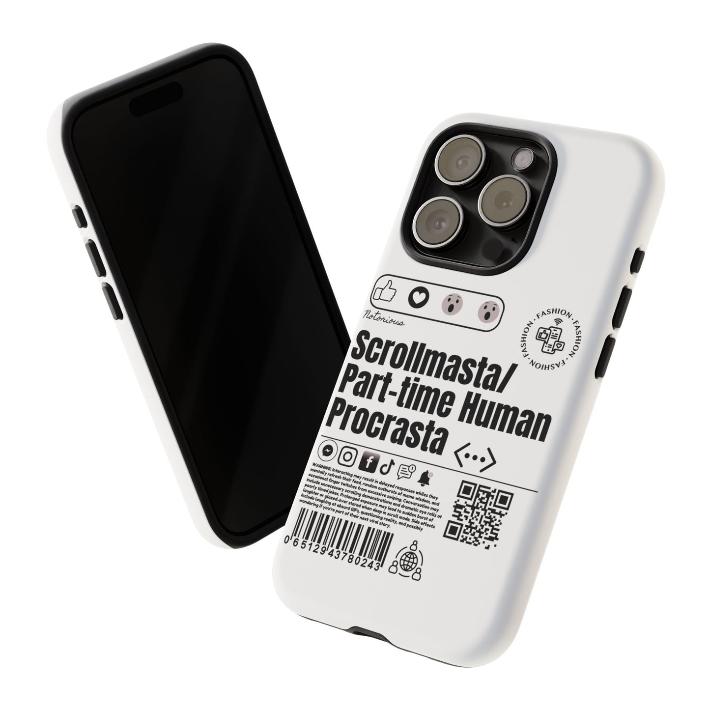 Virtuosoh Scrollmasta Tough Phone case for iPhone - White