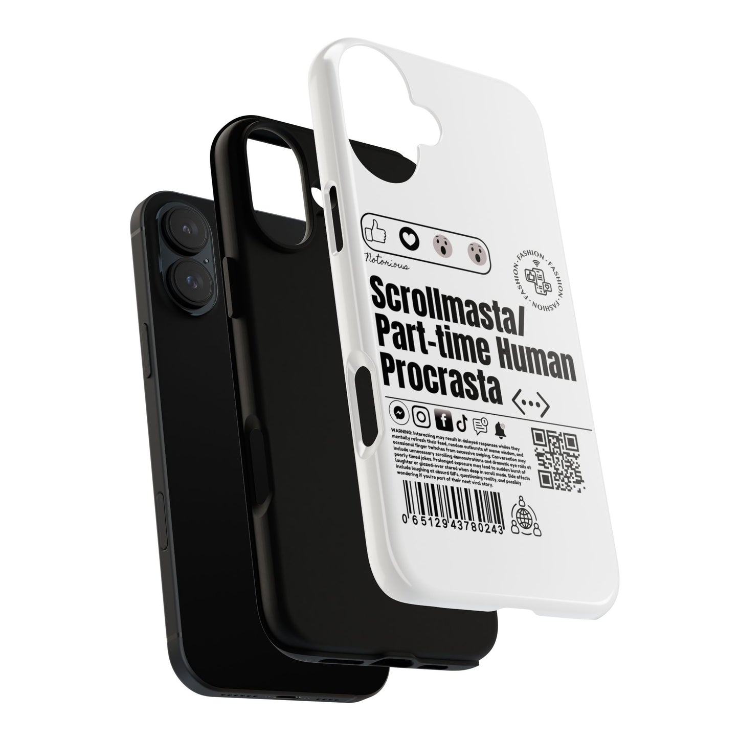 Virtuosoh Scrollmasta Tough Phone case for iPhone - White