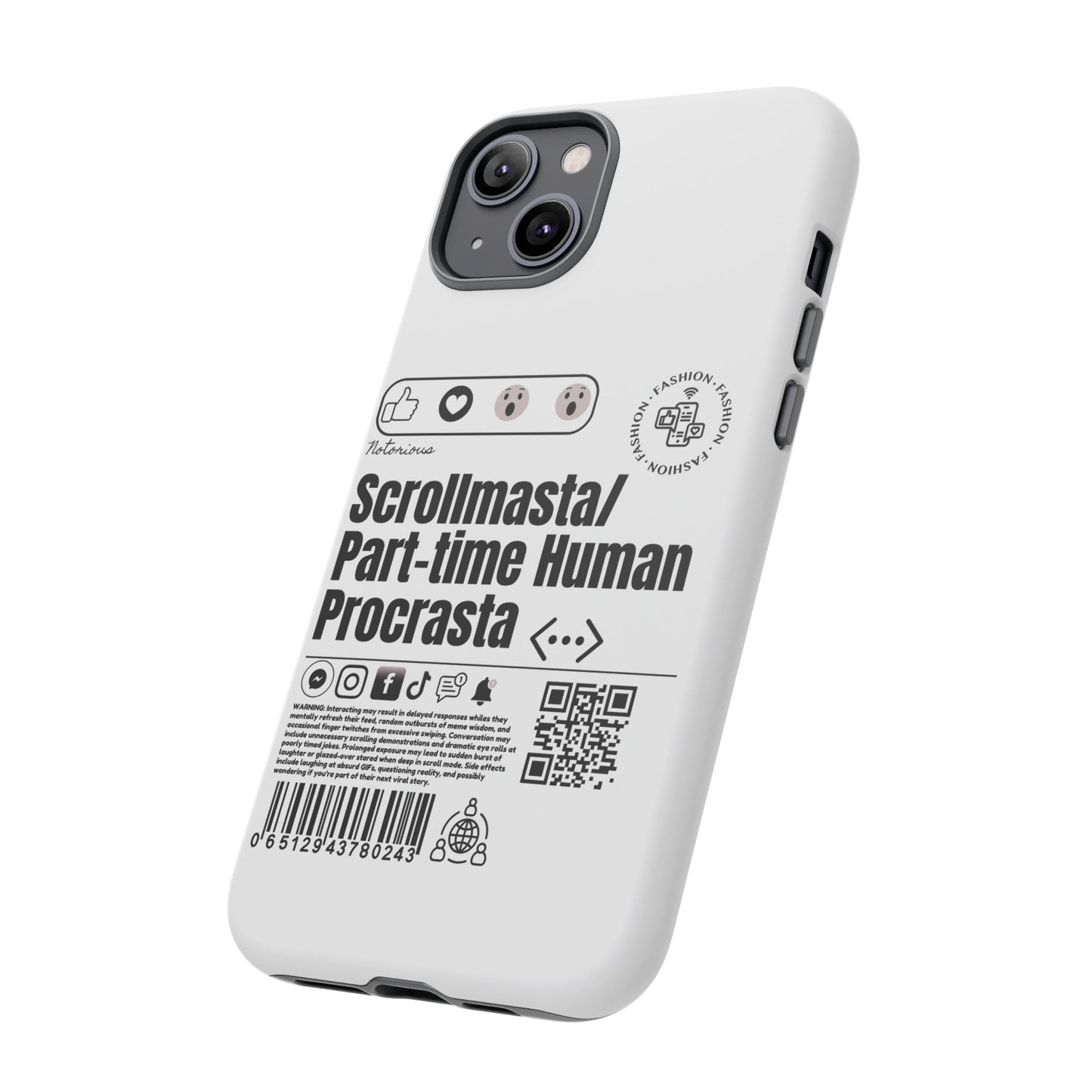 Virtuosoh Scrollmasta Tough Phone case for iPhone - White