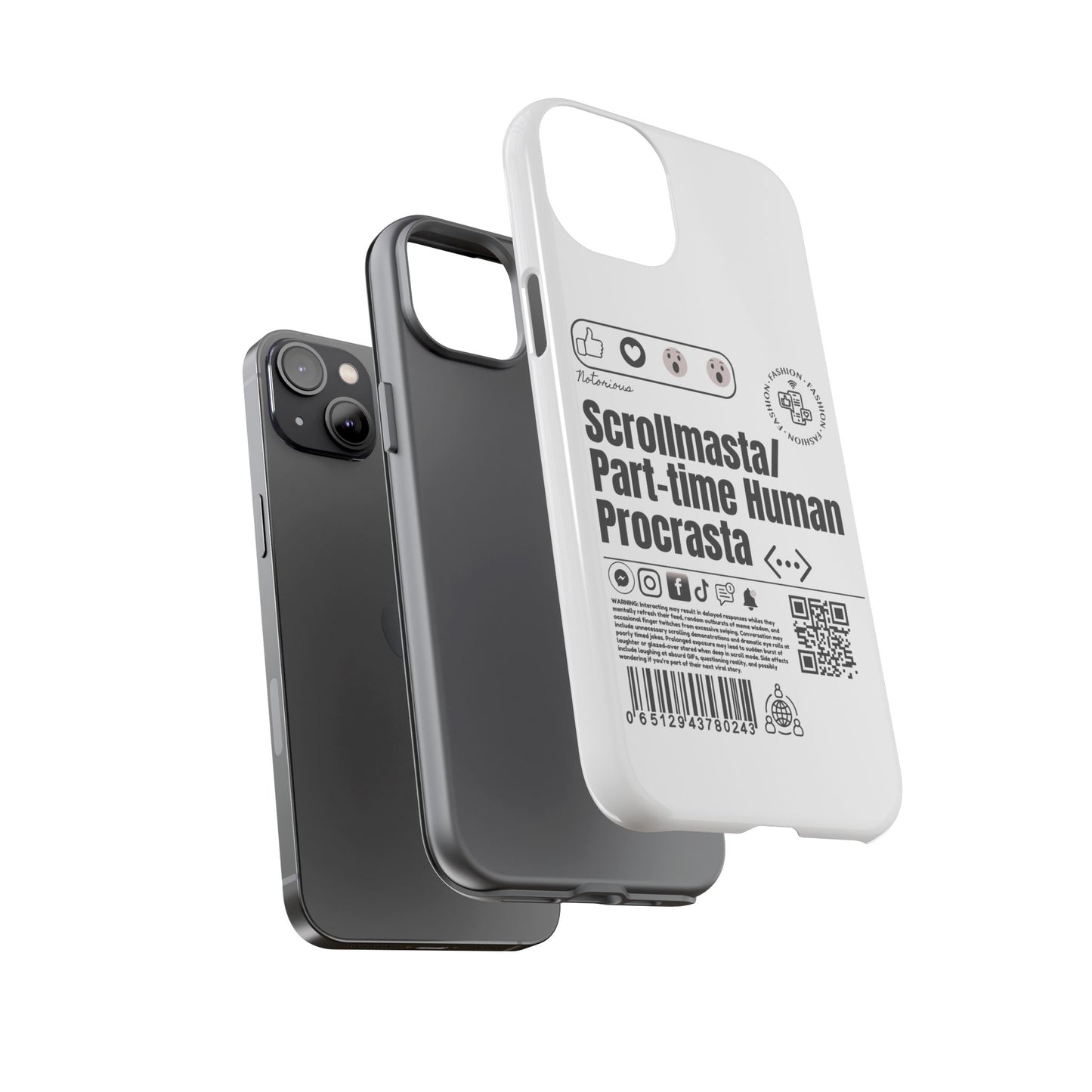 Virtuosoh Scrollmasta Tough Phone case for iPhone - White