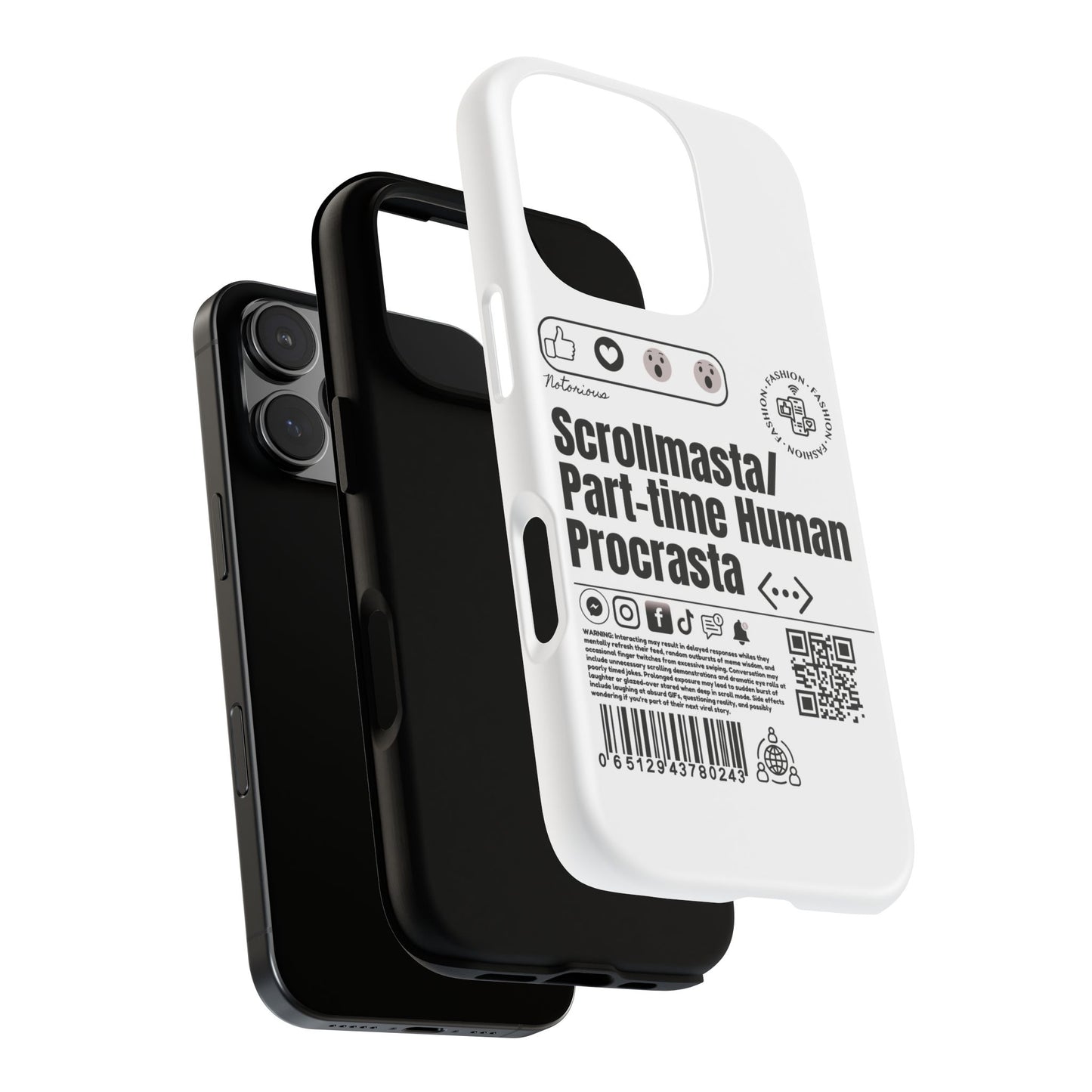 Virtuosoh Scrollmasta Tough Phone case for iPhone - White