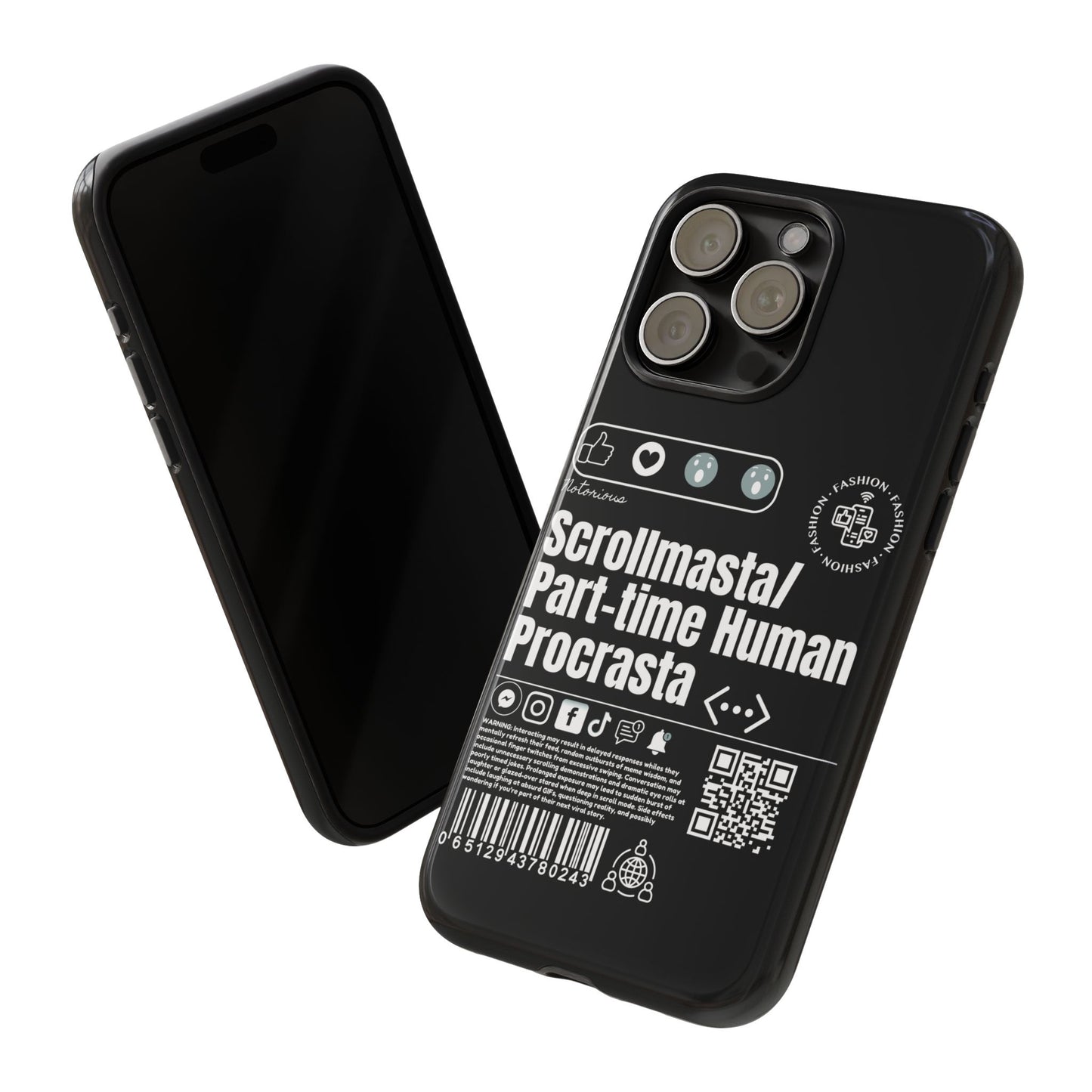 Virtuosoh Scrollmasta Tough Phone Case for iPhone -Black