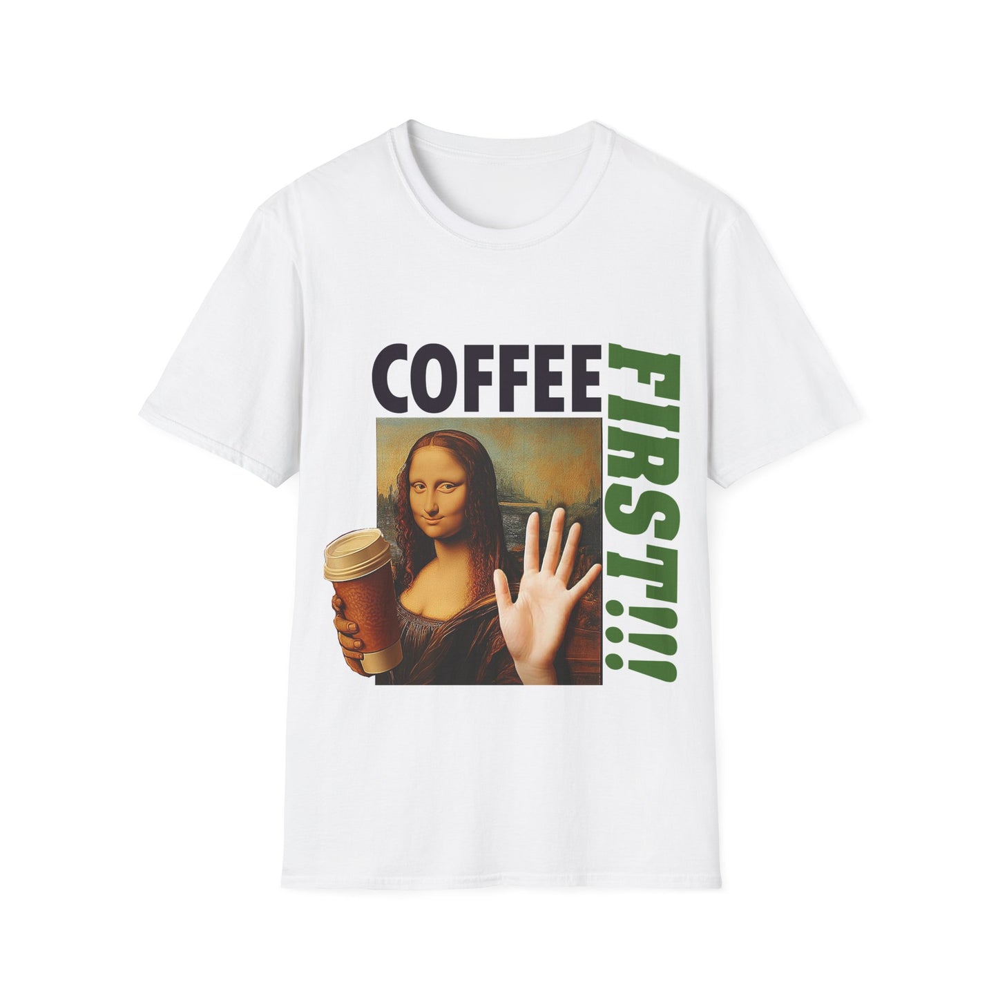 Virtuosoh Mona Lisa Coffee First soft style  Unisex T-shirt