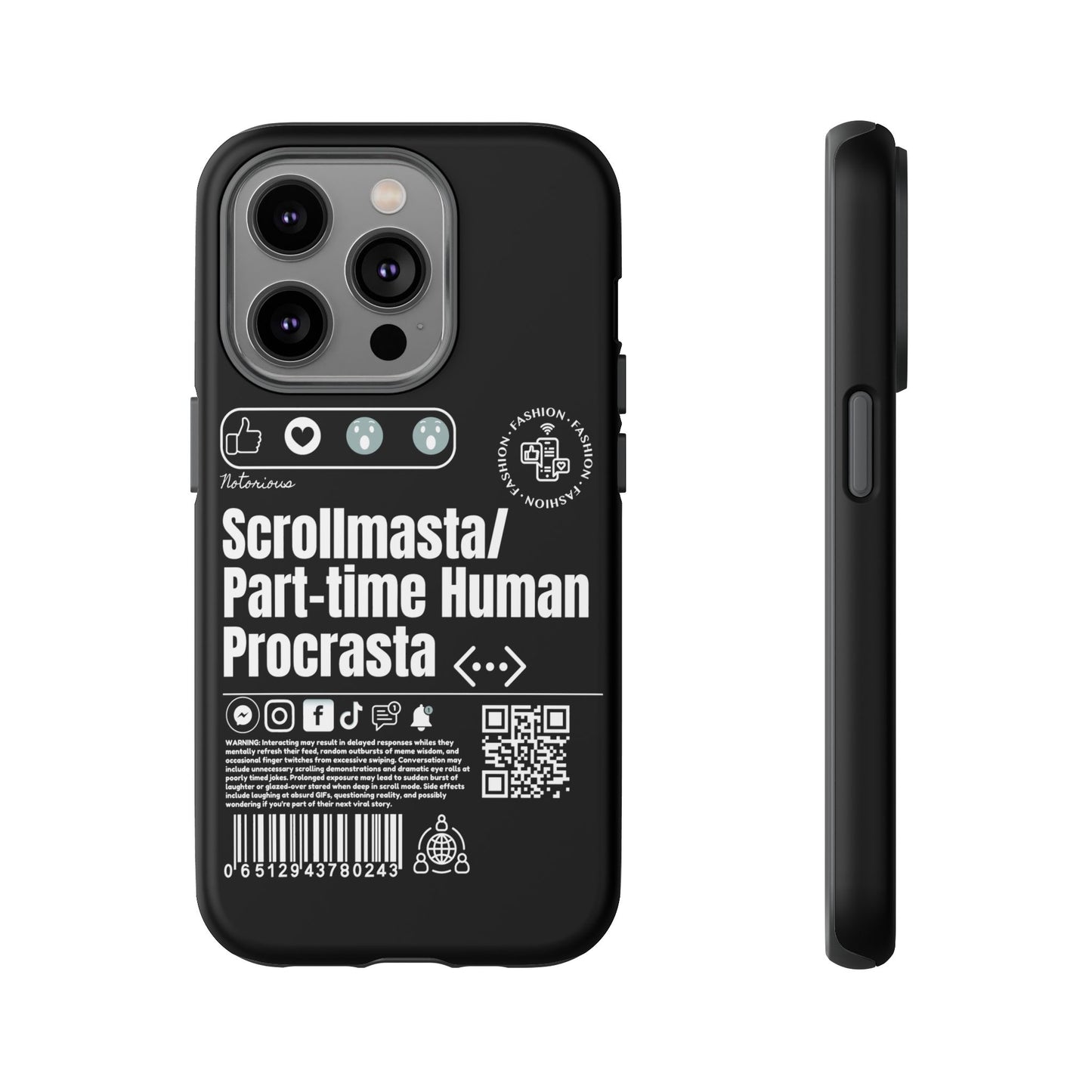 Virtuosoh Scrollmasta Tough Phone Case for iPhone -Black
