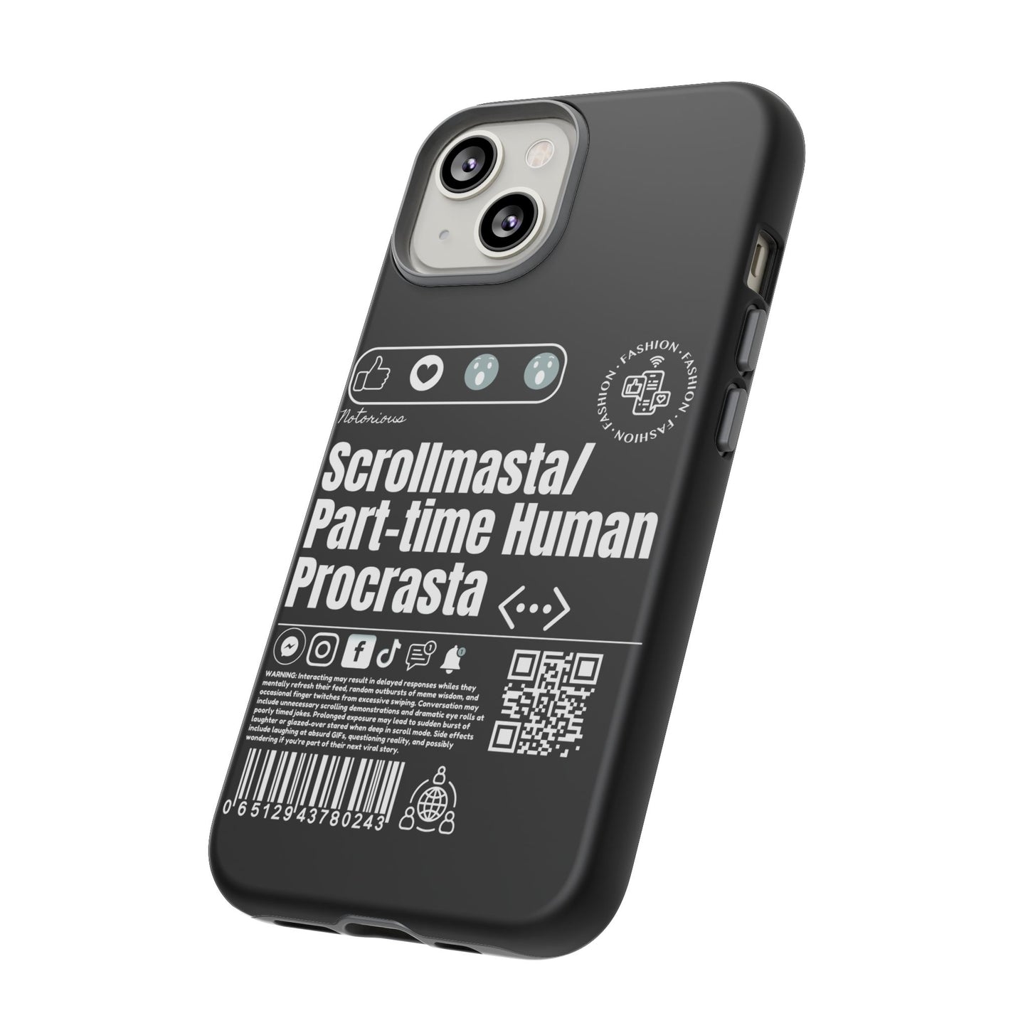 Virtuosoh Scrollmasta Tough Phone Case for iPhone -Black