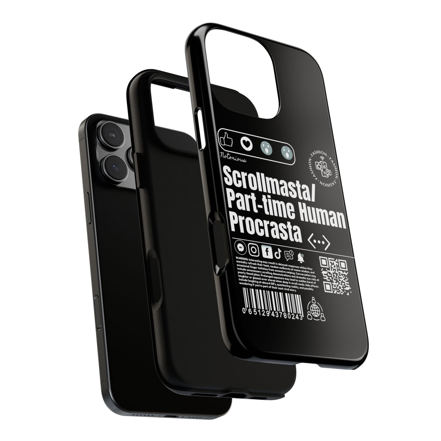 Virtuosoh Scrollmasta Tough Phone Case for iPhone -Black
