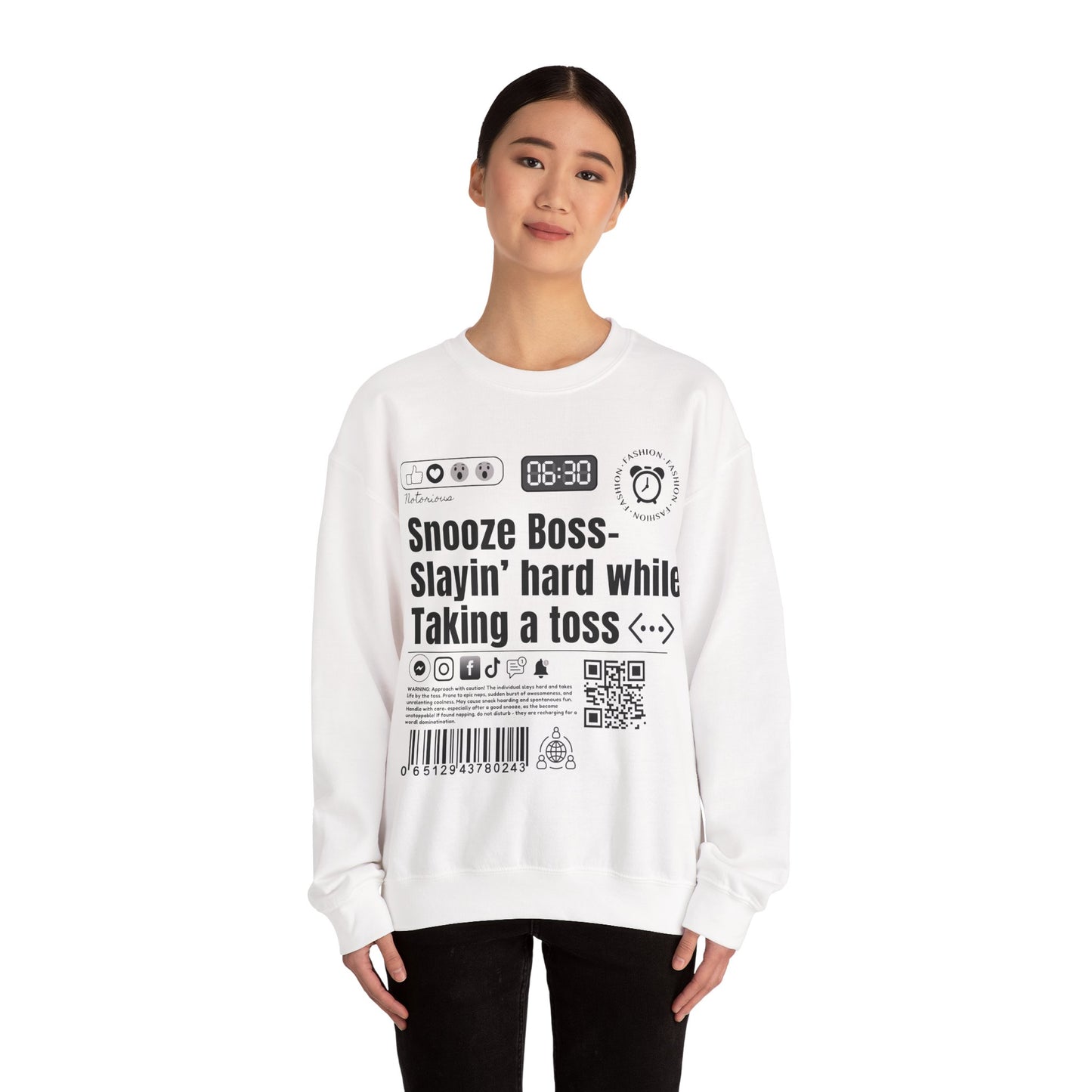 Virtuosoh Snooze Boss Unisex Sweatshirt
