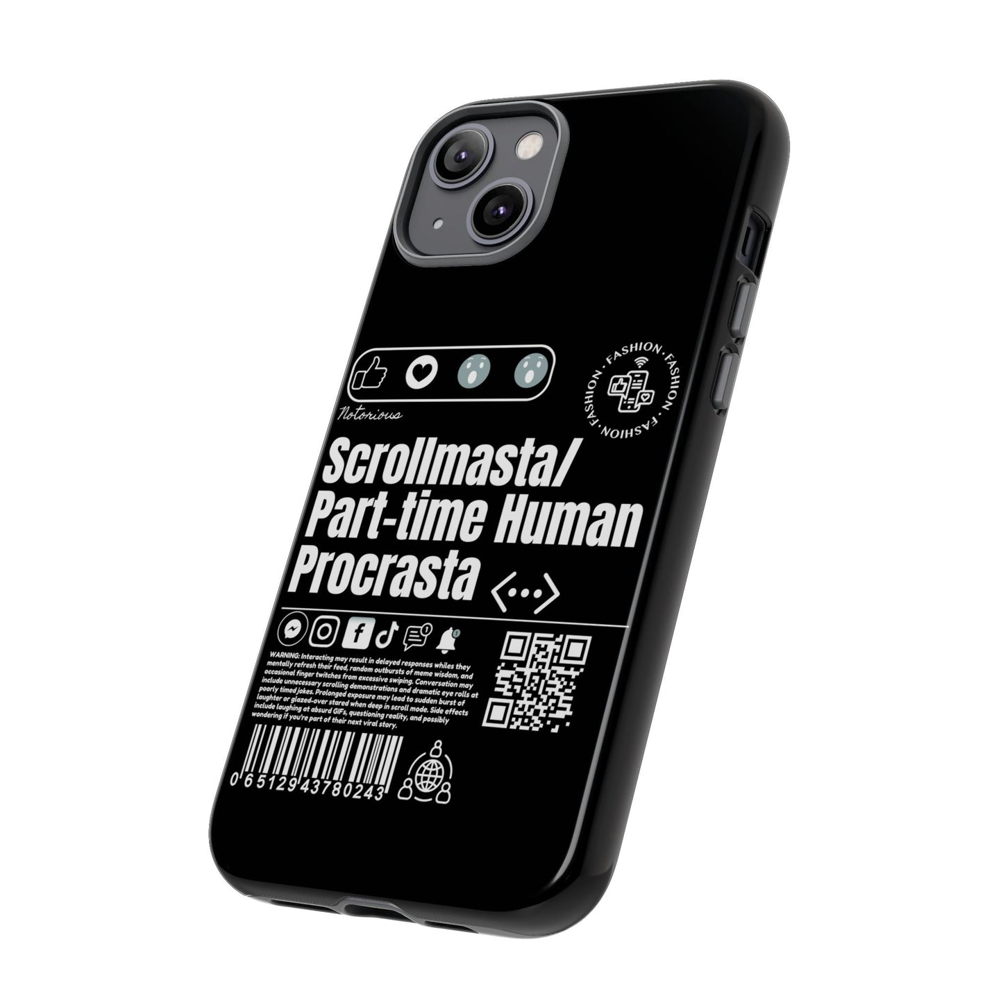 Virtuosoh Scrollmasta Tough Phone Case for iPhone -Black