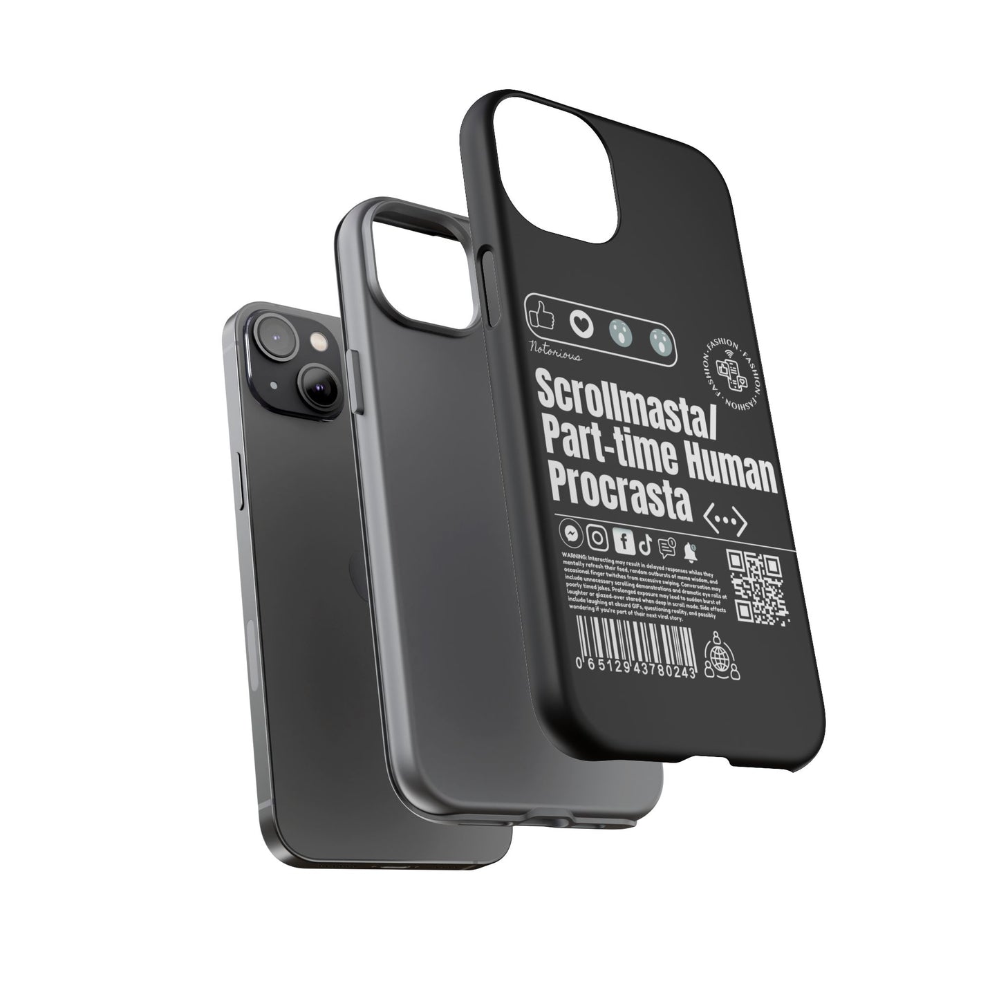 Virtuosoh Scrollmasta Tough Phone Case for iPhone -Black