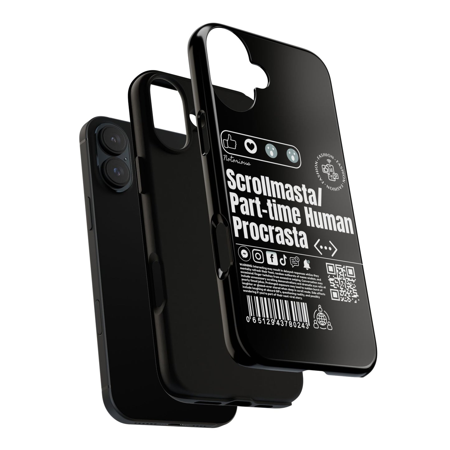 Virtuosoh Scrollmasta Tough Phone Case for iPhone -Black