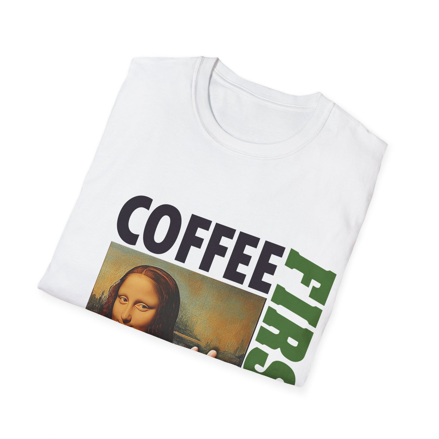 Virtuosoh Mona Lisa Coffee First soft style  Unisex T-shirt
