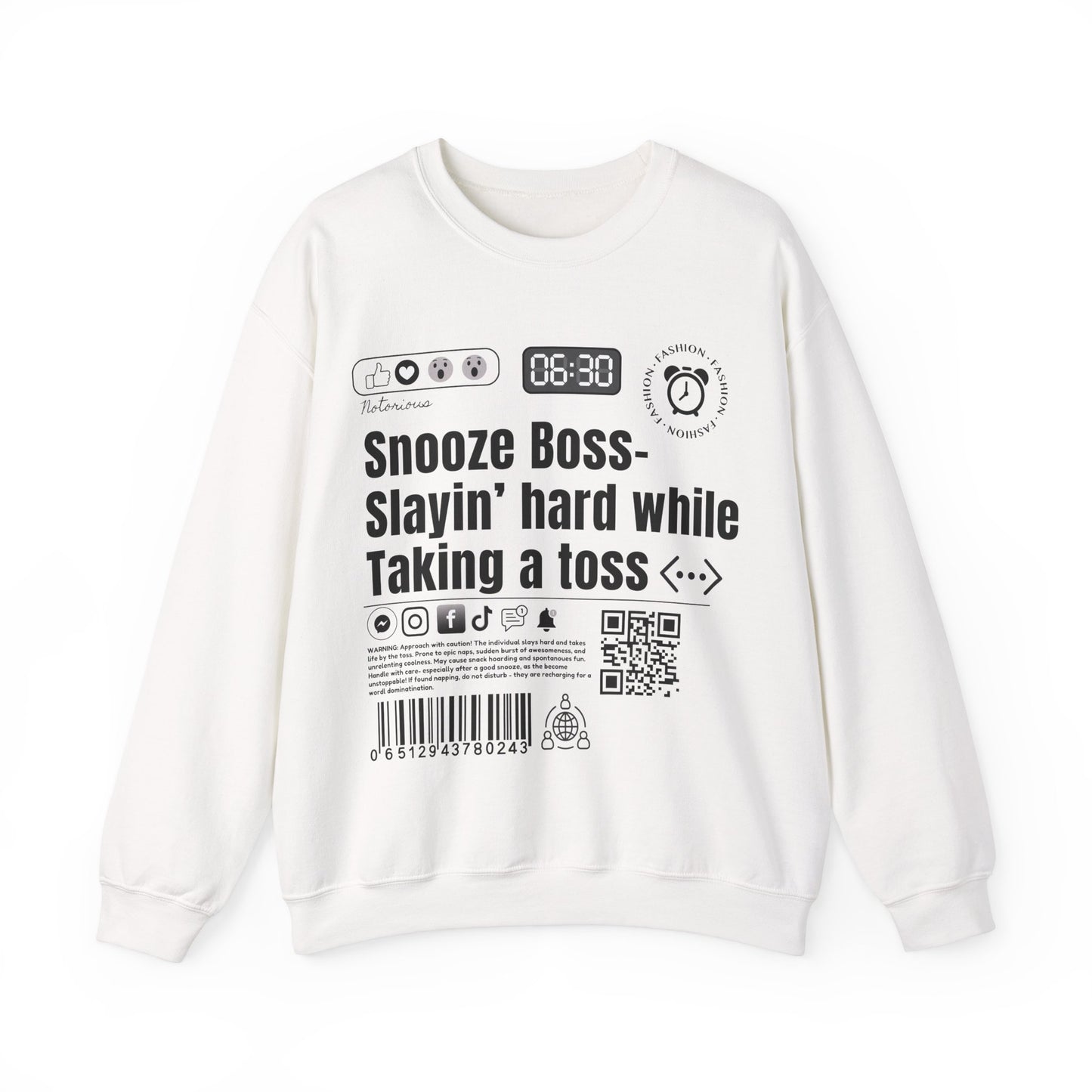 Virtuosoh Snooze Boss Unisex Sweatshirt