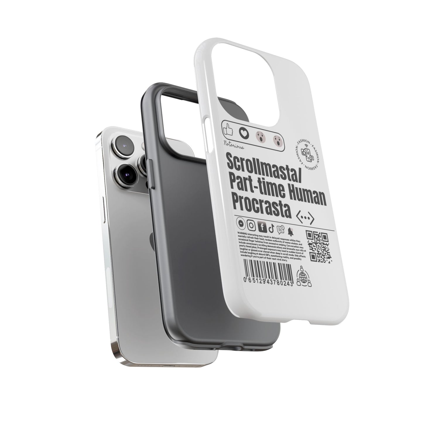 Virtuosoh Scrollmasta Tough Phone case for iPhone - White