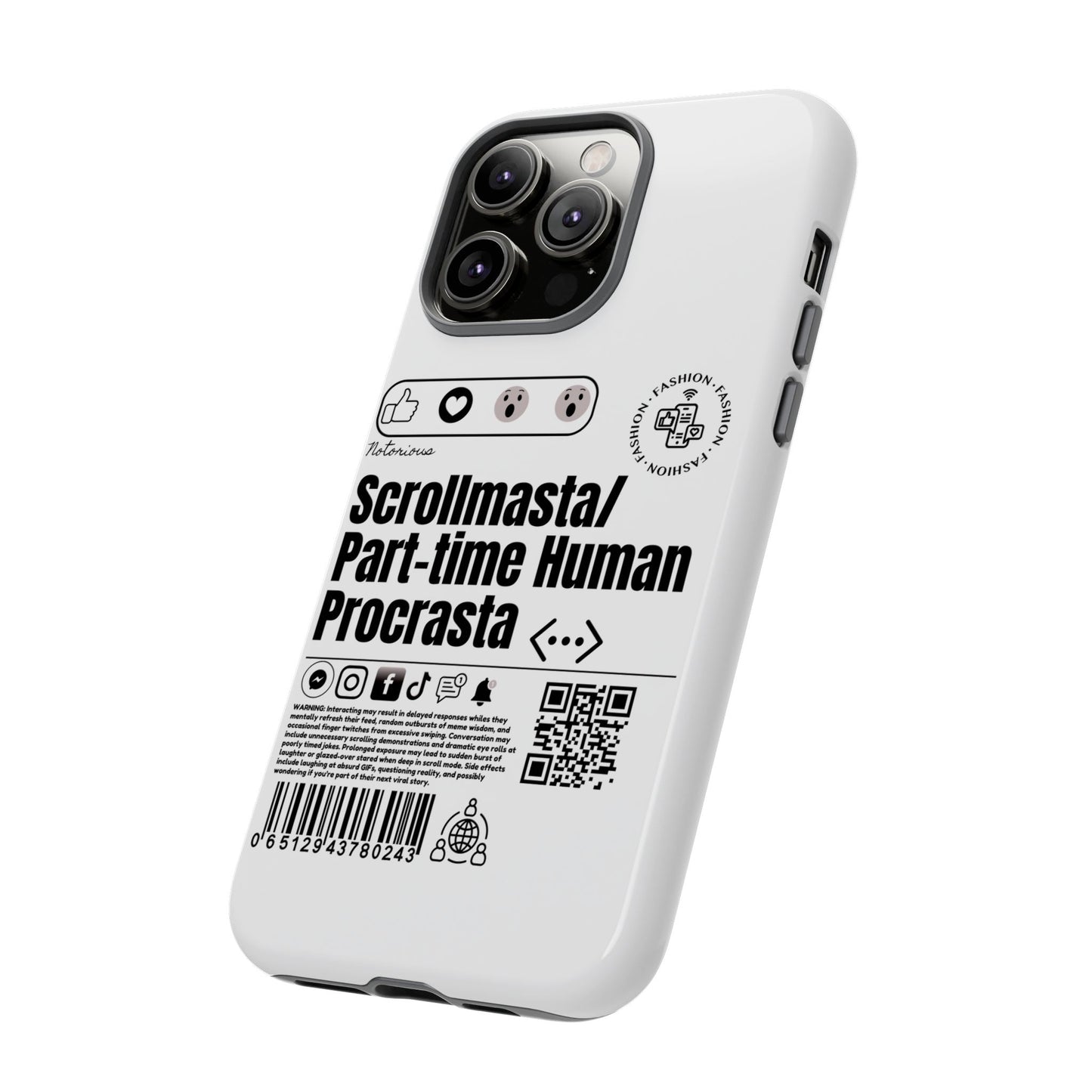 Virtuosoh Scrollmasta Tough Phone case for iPhone - White