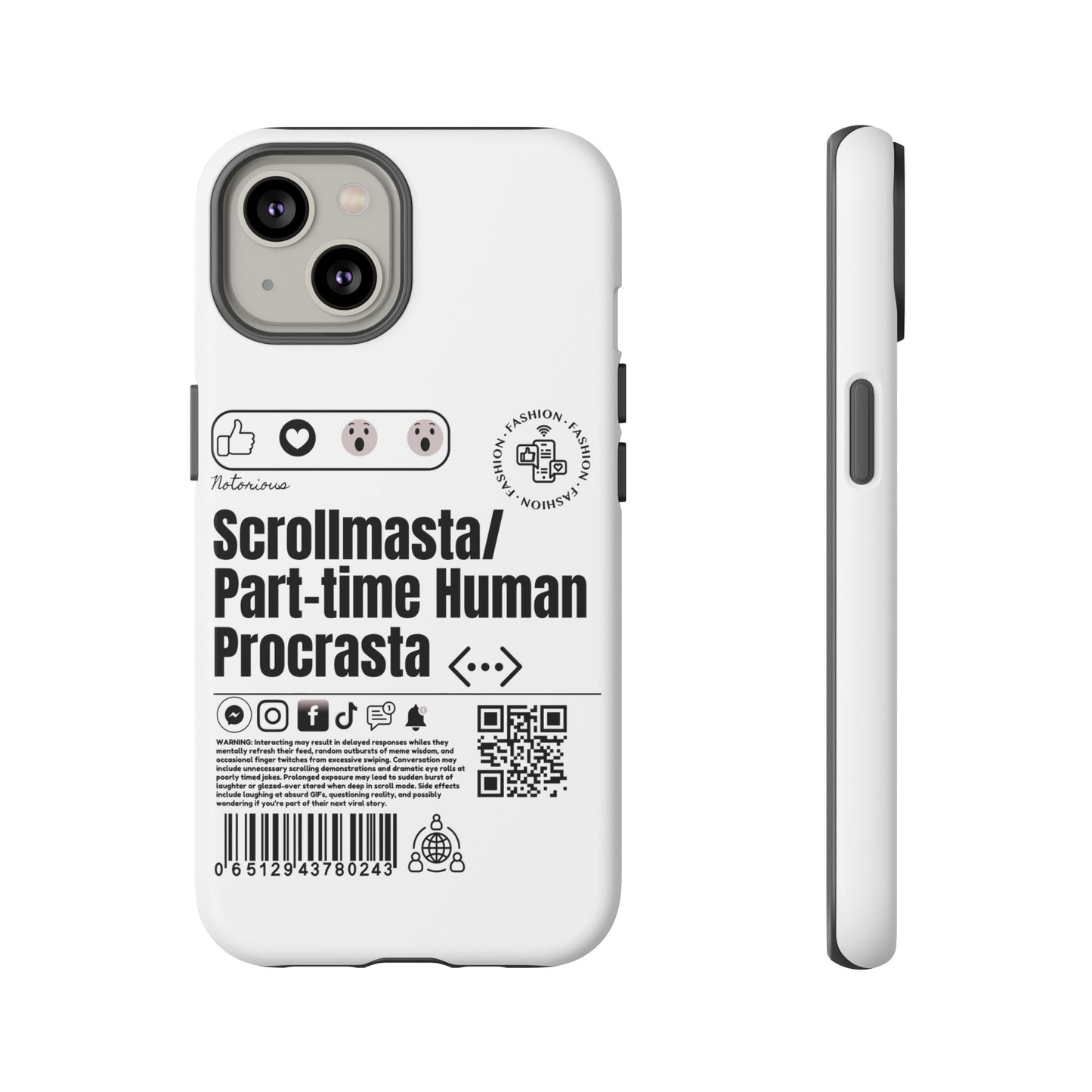 Virtuosoh Scrollmasta Tough Phone case for iPhone - White