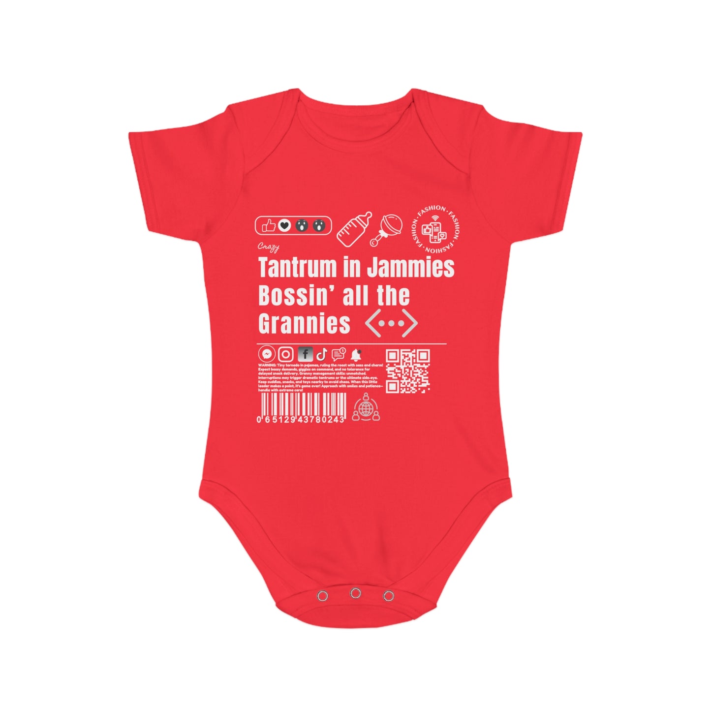 Virtuosoh Baby Tantrum in Jammies Babysuit