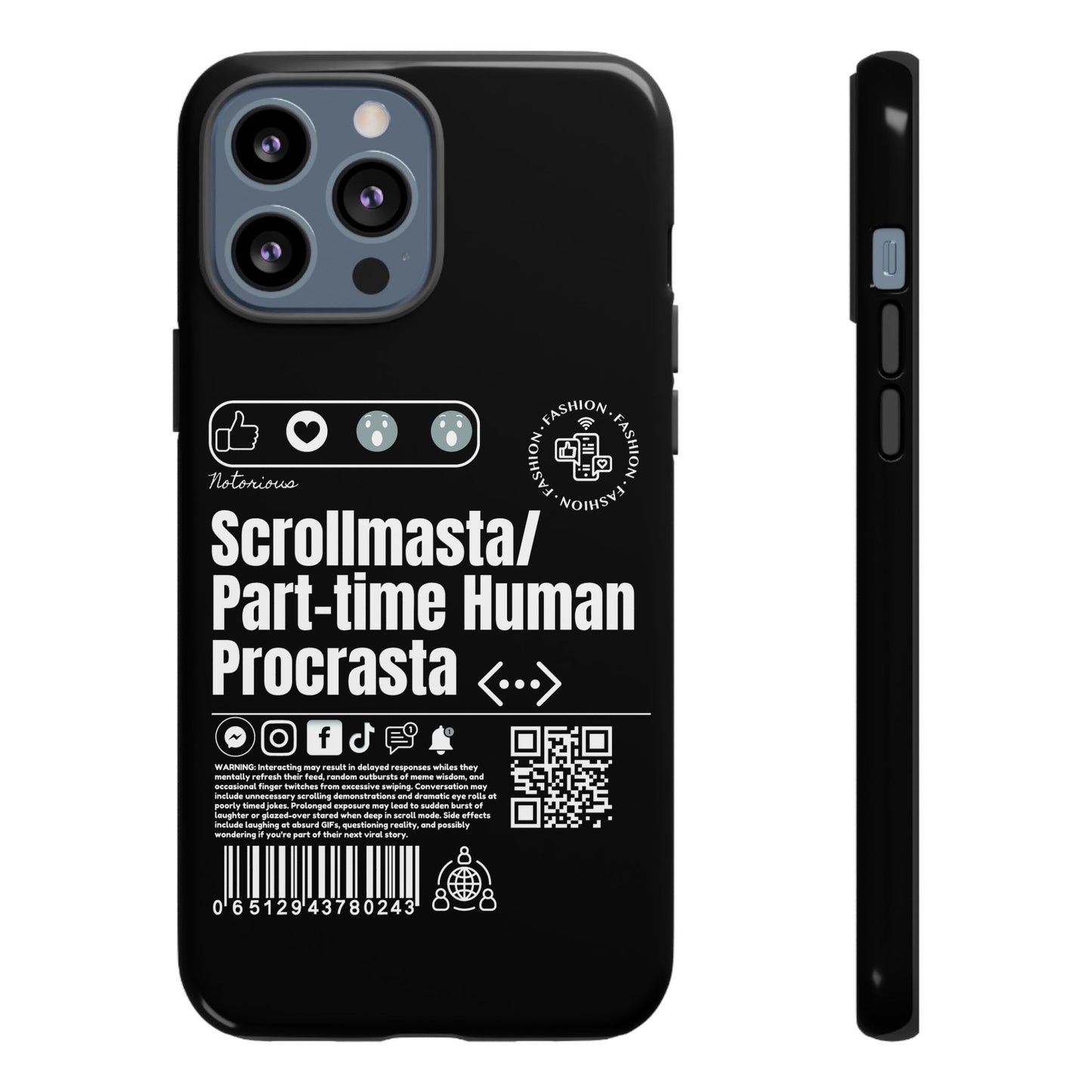 Virtuosoh Scrollmasta Tough Phone Case for iPhone -Black