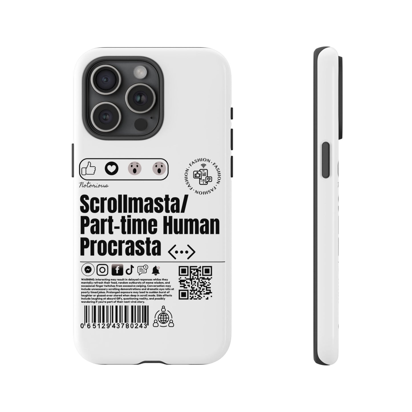 Virtuosoh Scrollmasta Tough Phone case for iPhone - White