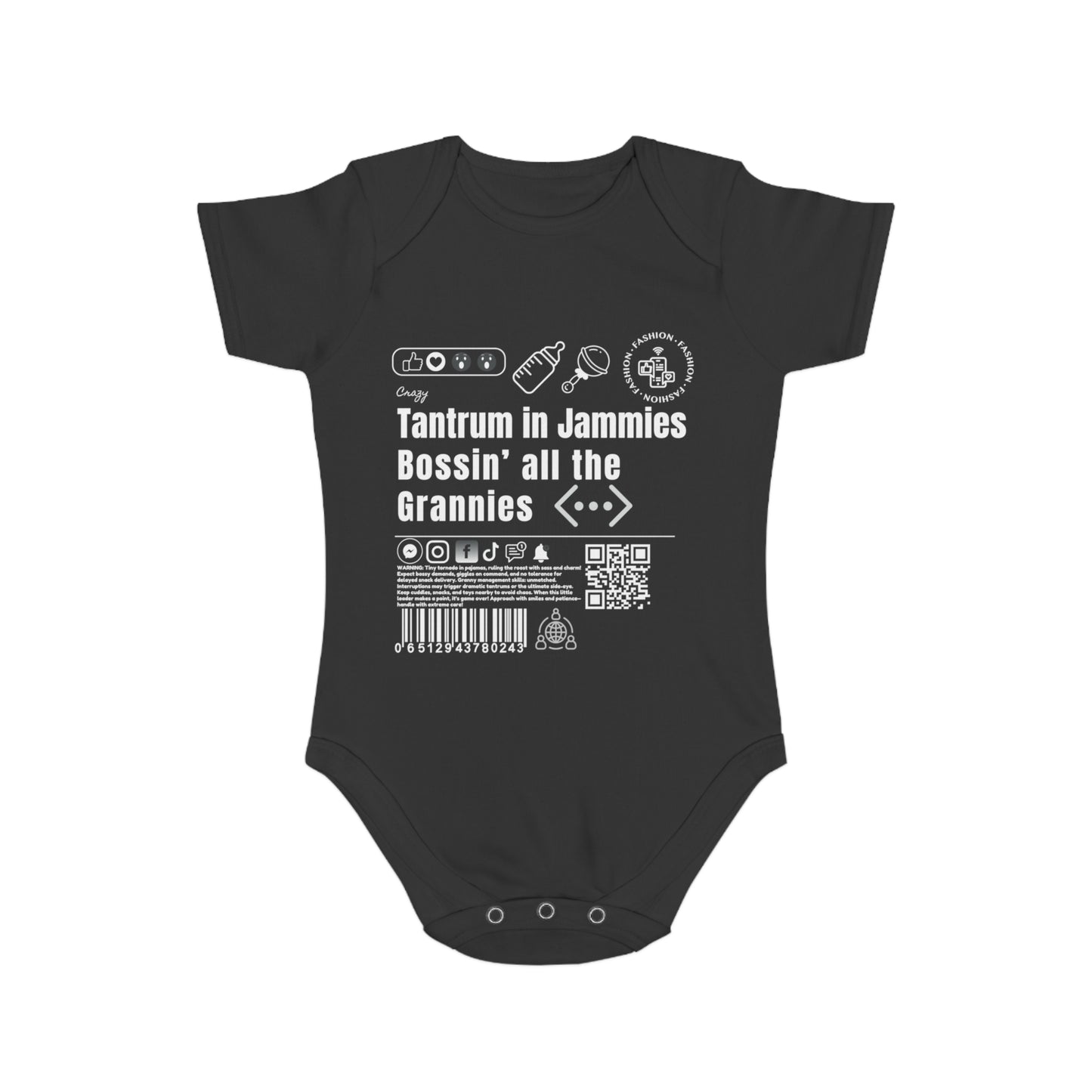 Virtuosoh Baby Tantrum in Jammies Babysuit