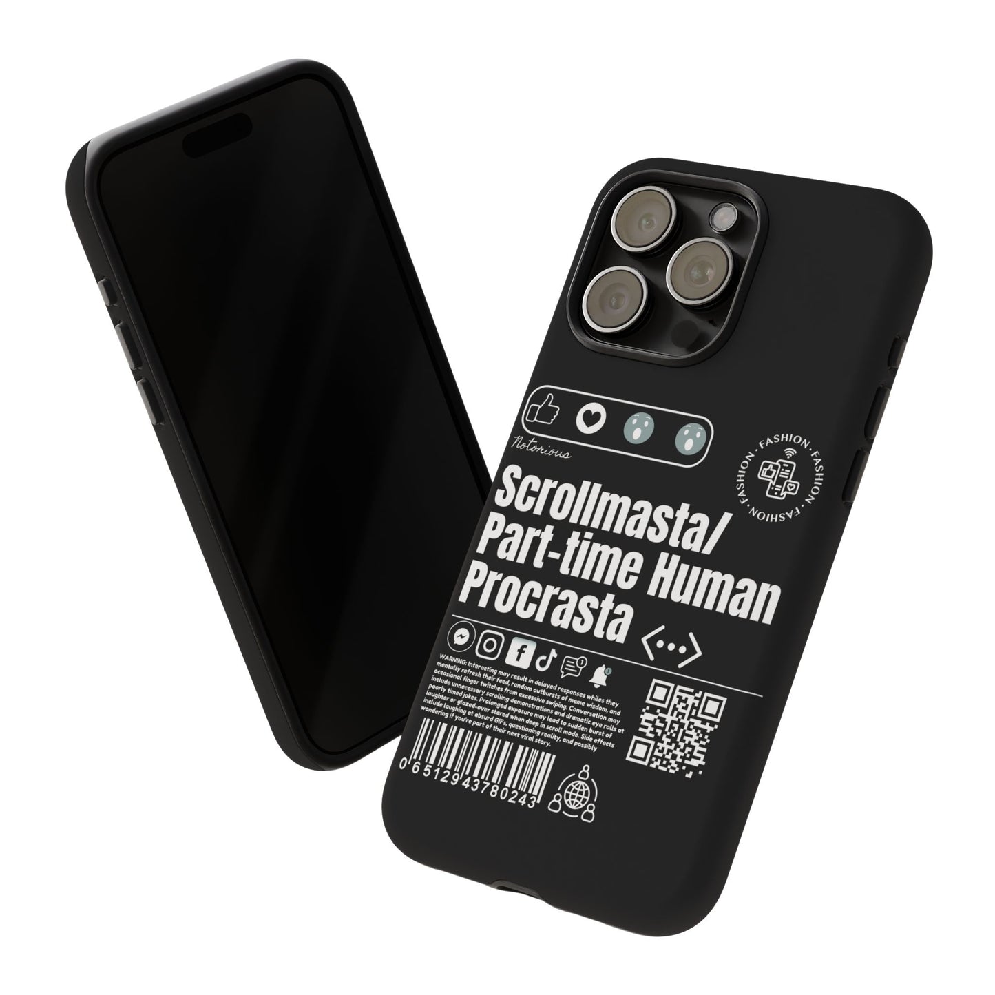 Virtuosoh Scrollmasta Tough Phone Case for iPhone -Black