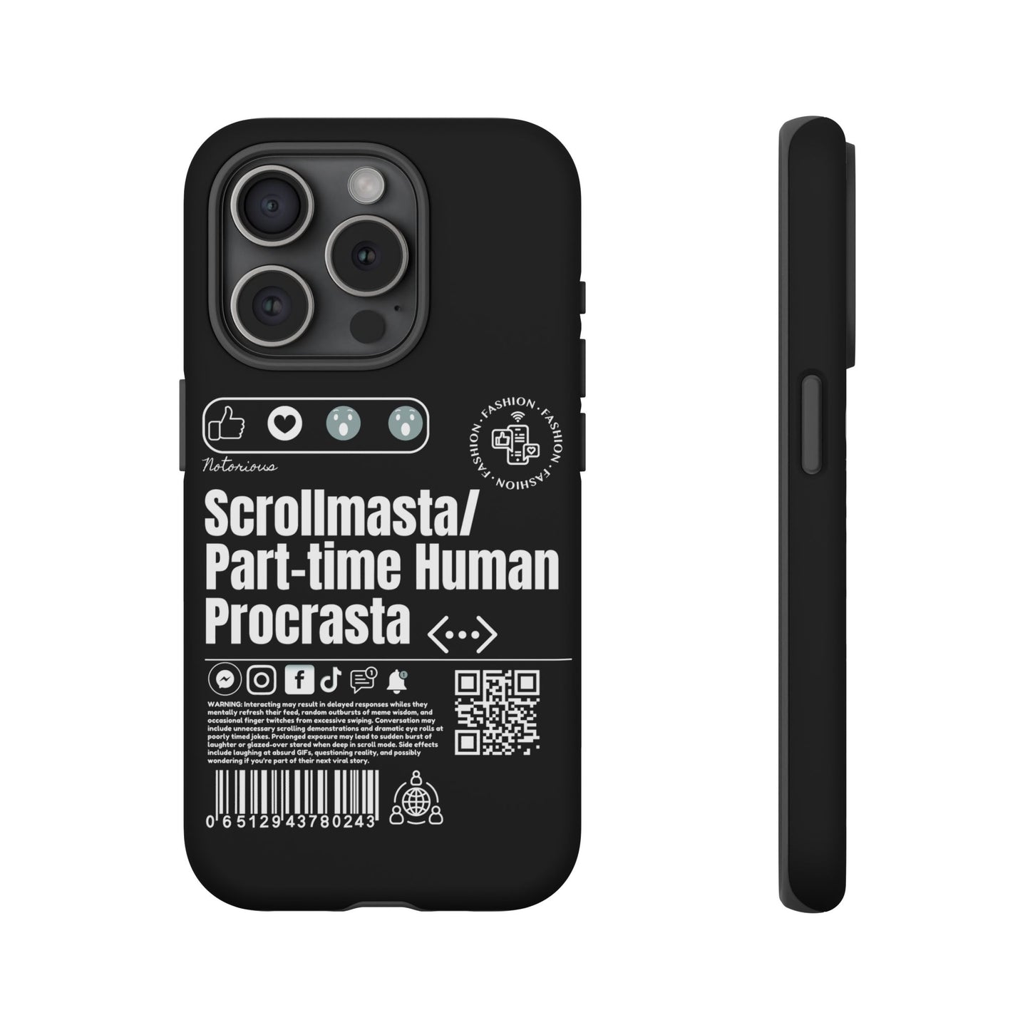 Virtuosoh Scrollmasta Tough Phone Case for iPhone -Black