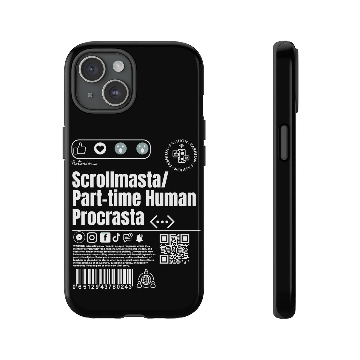Virtuosoh Scrollmasta Tough Phone Case for iPhone -Black