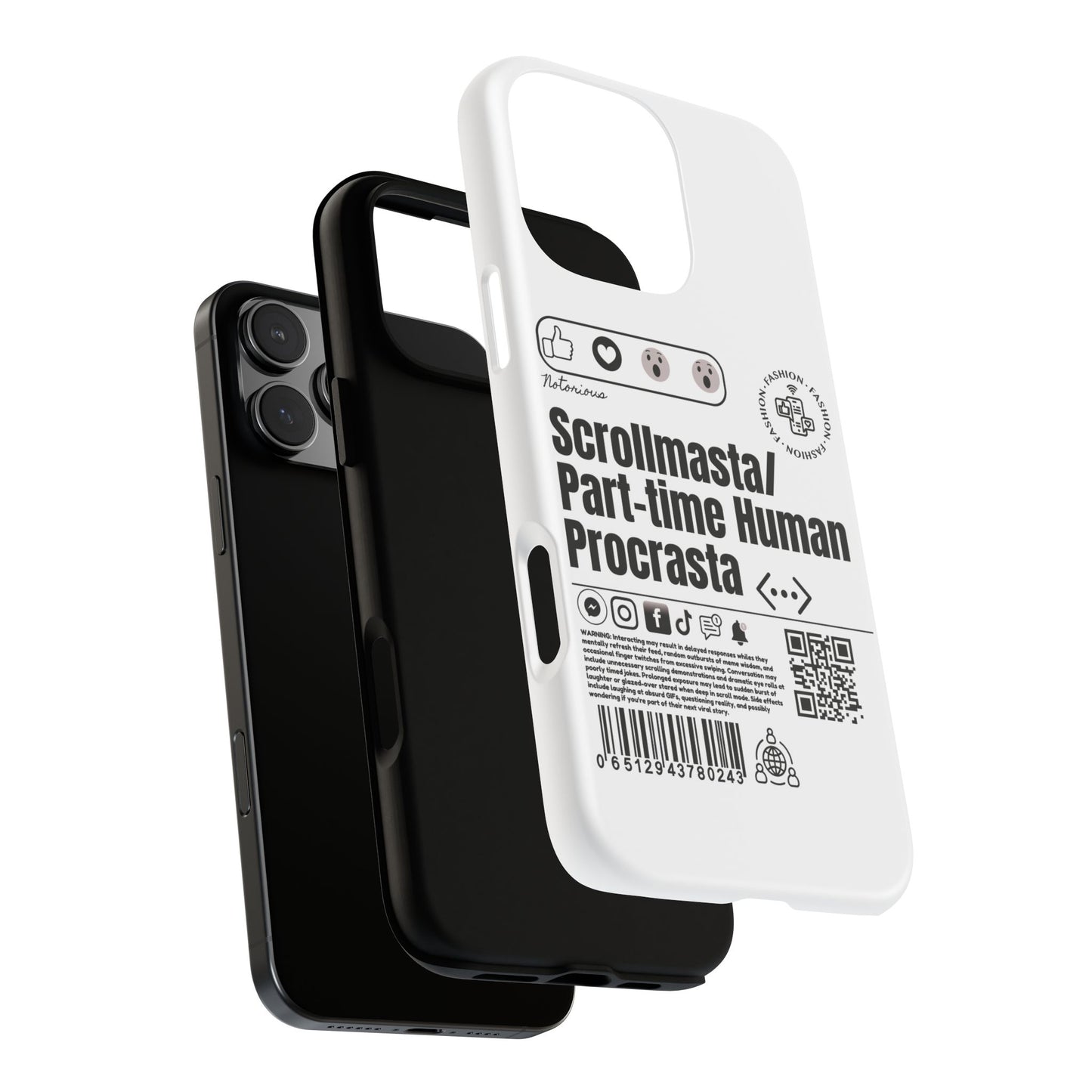 Virtuosoh Scrollmasta Tough Phone case for iPhone - White