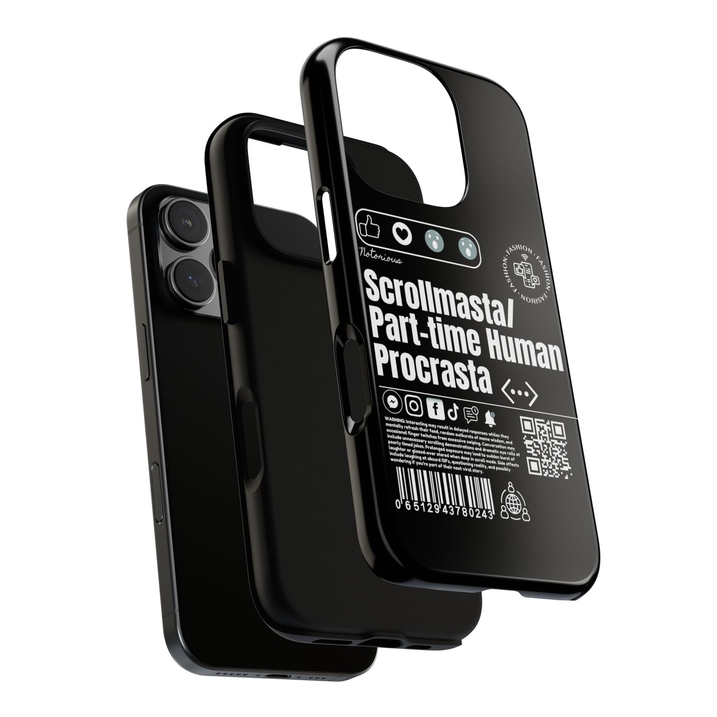 Virtuosoh Scrollmasta Tough Phone Case for iPhone -Black
