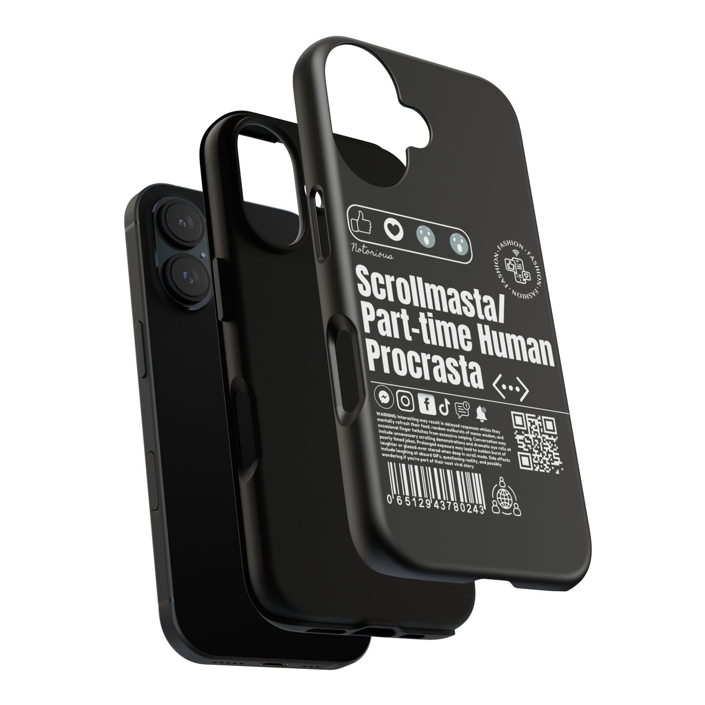 Virtuosoh Scrollmasta Tough Phone Case for iPhone -Black