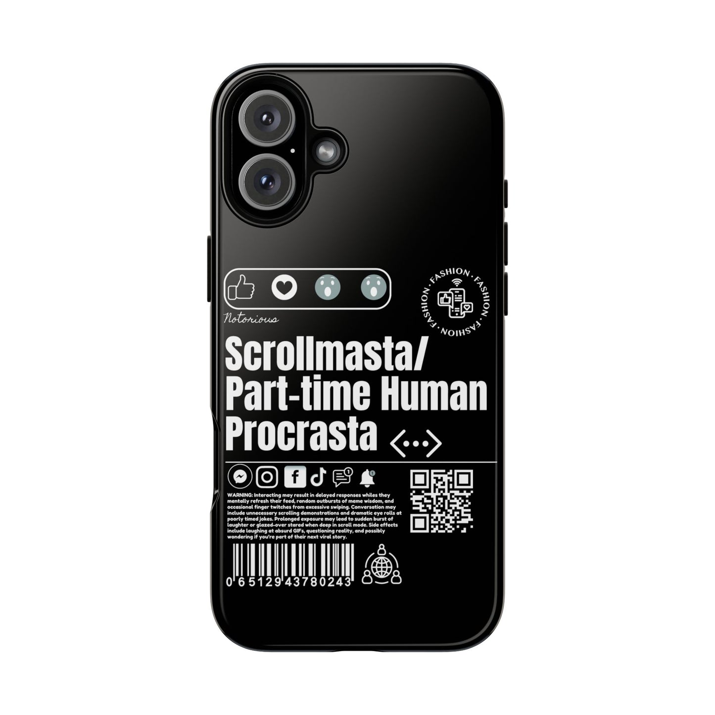Virtuosoh Scrollmasta Tough Phone Case for iPhone -Black