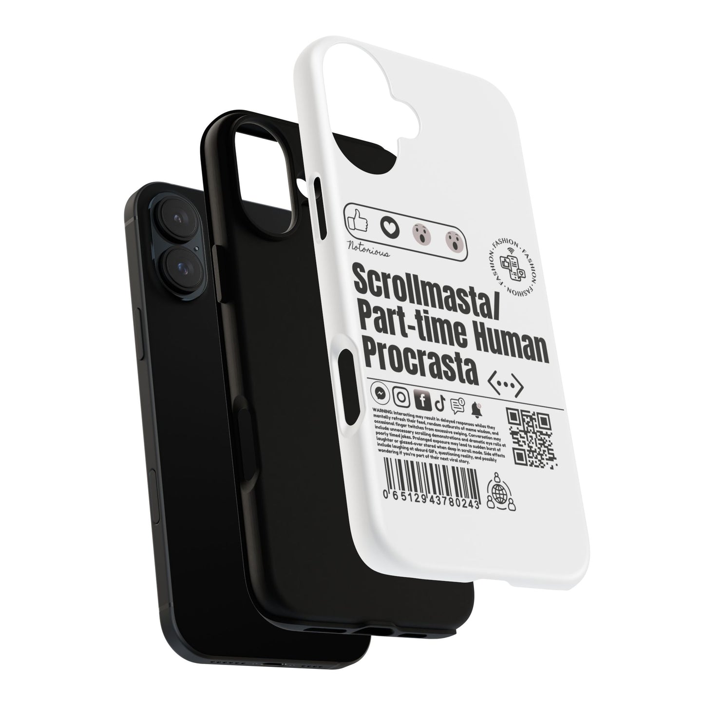 Virtuosoh Scrollmasta Tough Phone case for iPhone - White