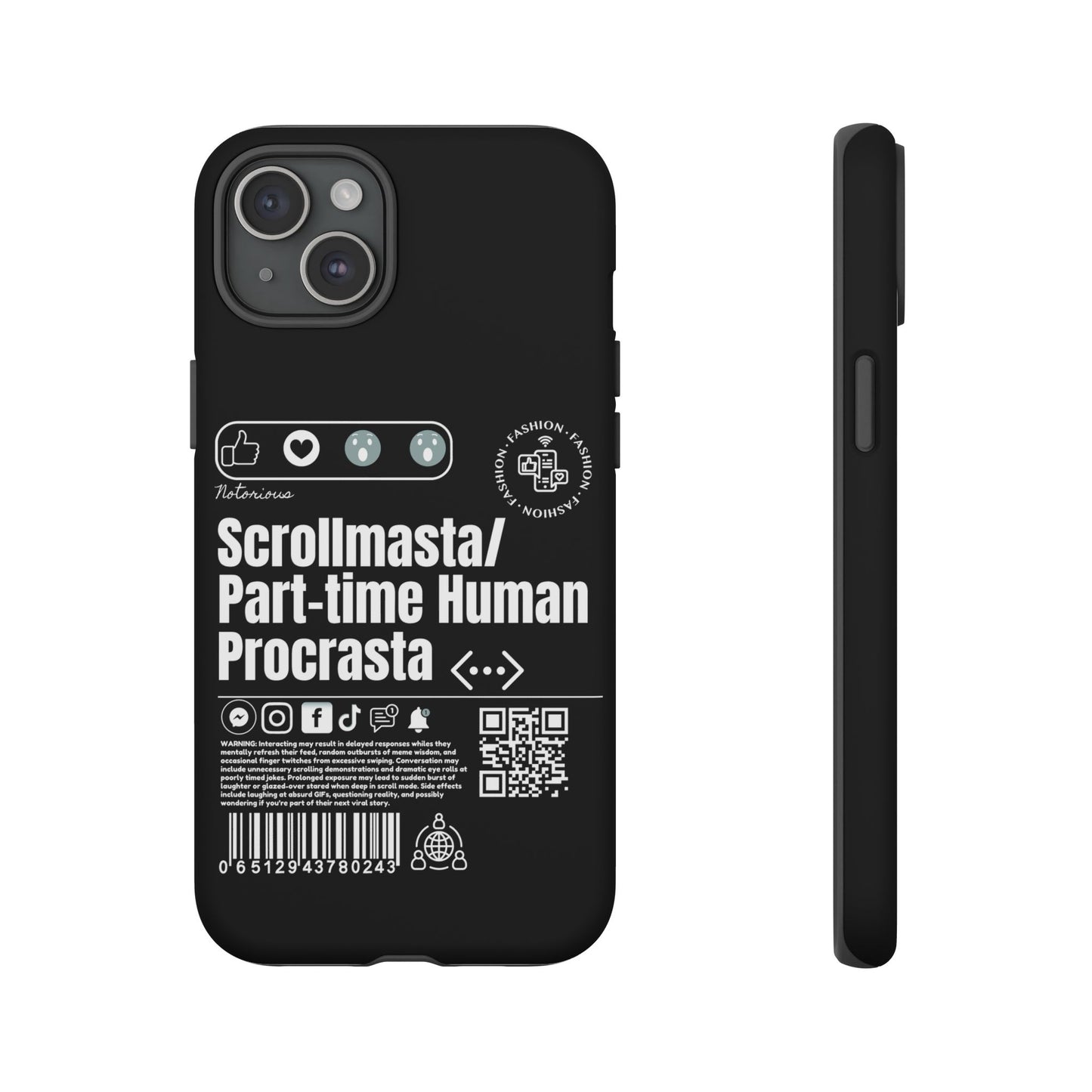 Virtuosoh Scrollmasta Tough Phone Case for iPhone -Black