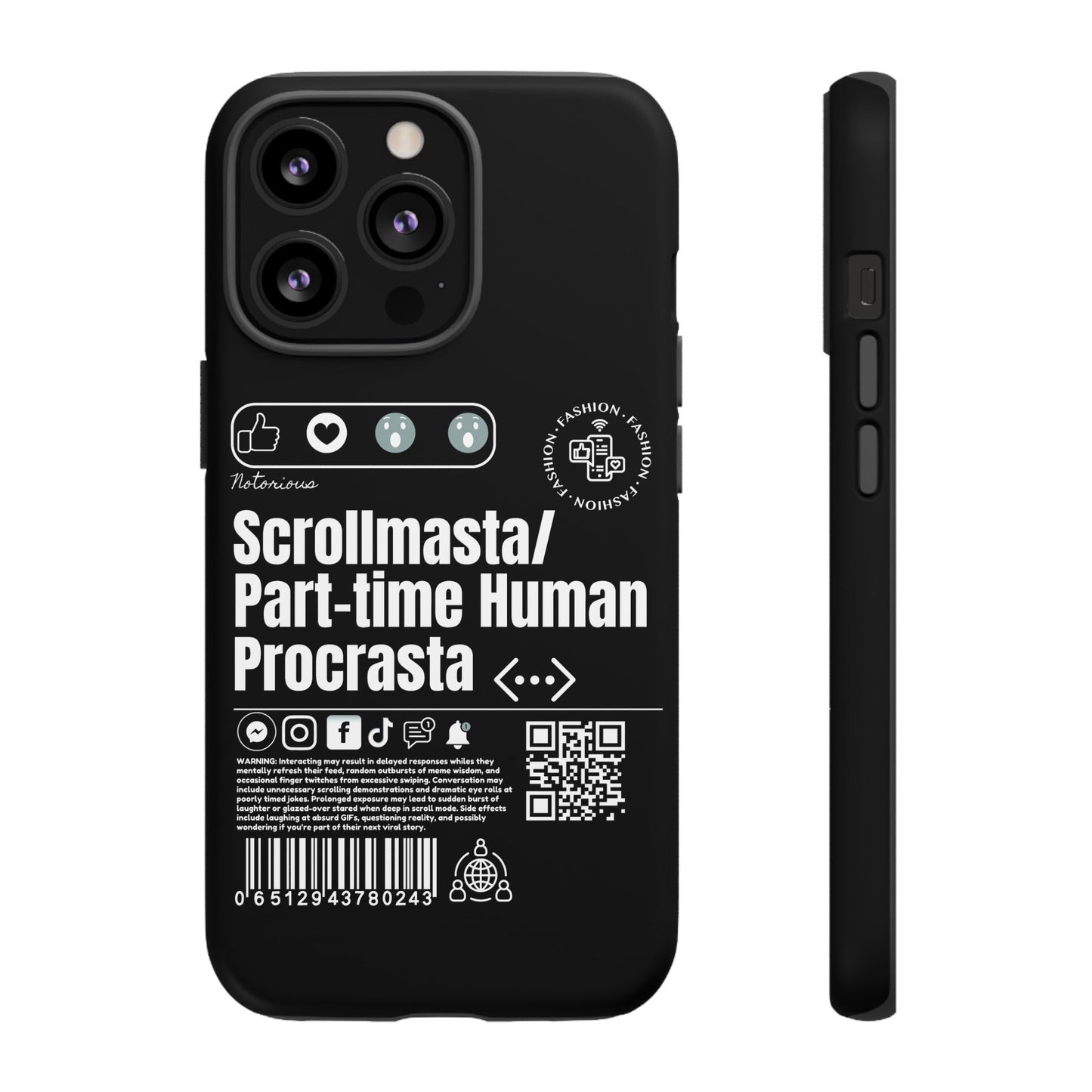 Virtuosoh Scrollmasta Tough Phone Case for iPhone -Black