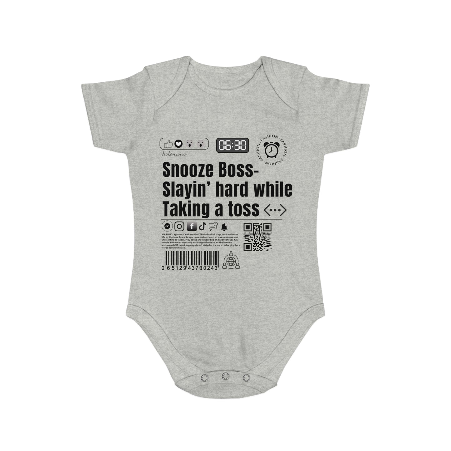 Virtuosoh Baby Snooze Boss Babysuit