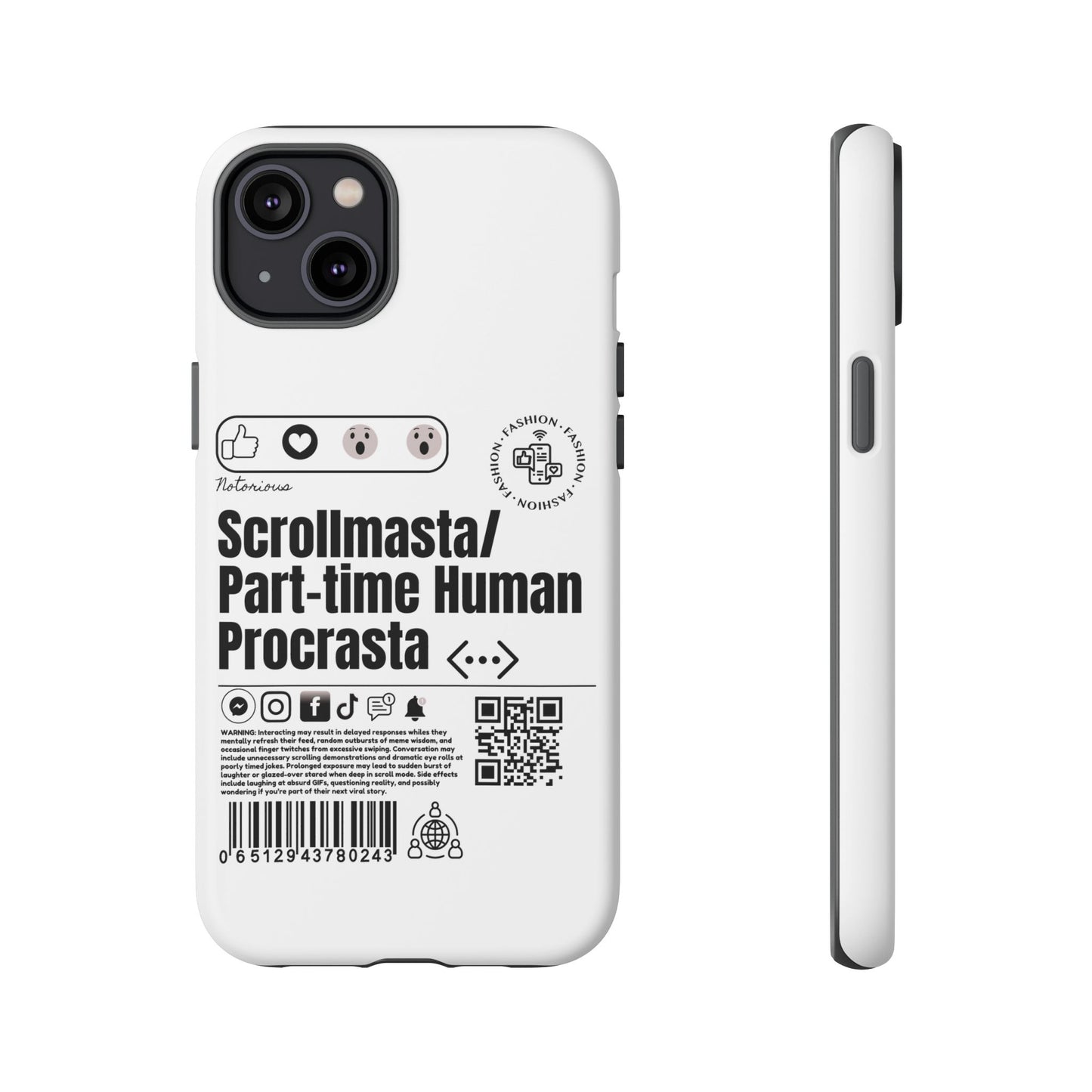 Virtuosoh Scrollmasta Tough Phone case for iPhone - White