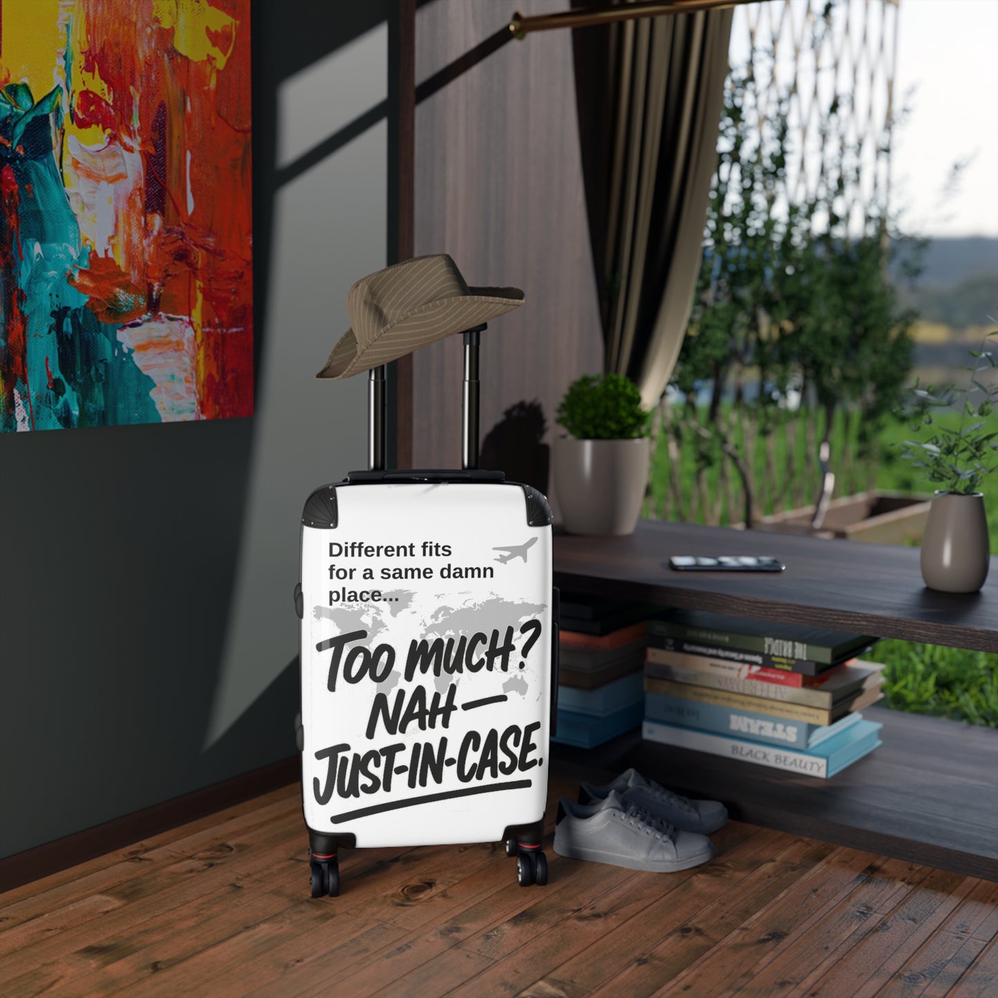 Virtuosoh Stylish Travel Suitcase - 'Too Much? Nah - Just-In-Case'