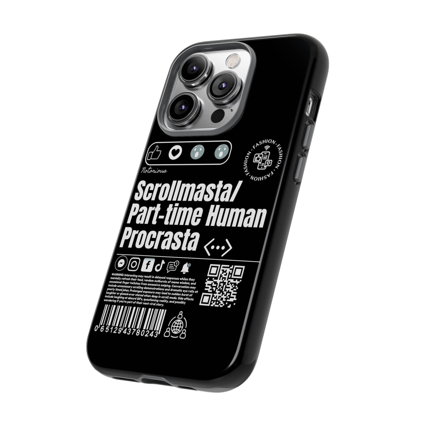 Virtuosoh Scrollmasta Tough Phone Case for iPhone -Black