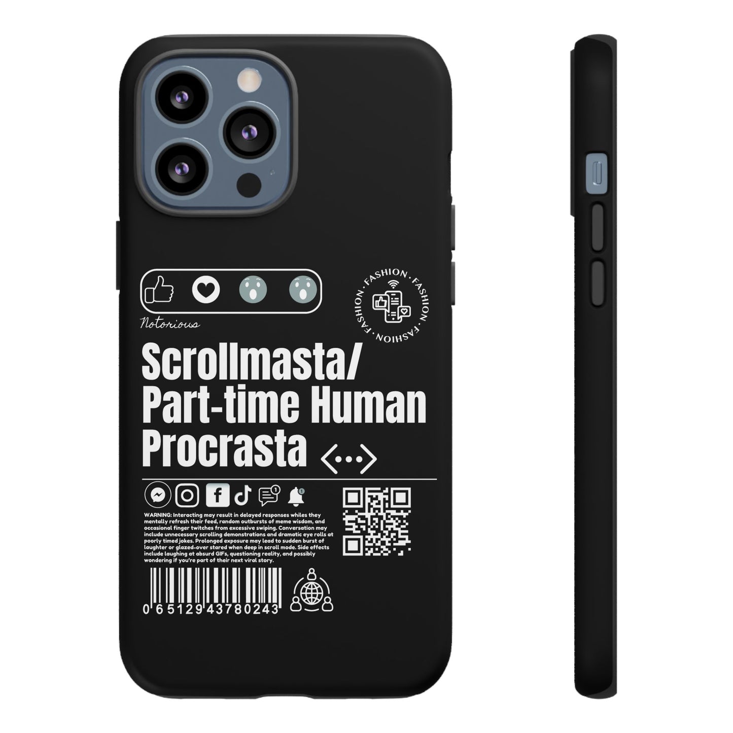 Virtuosoh Scrollmasta Tough Phone Case for iPhone -Black