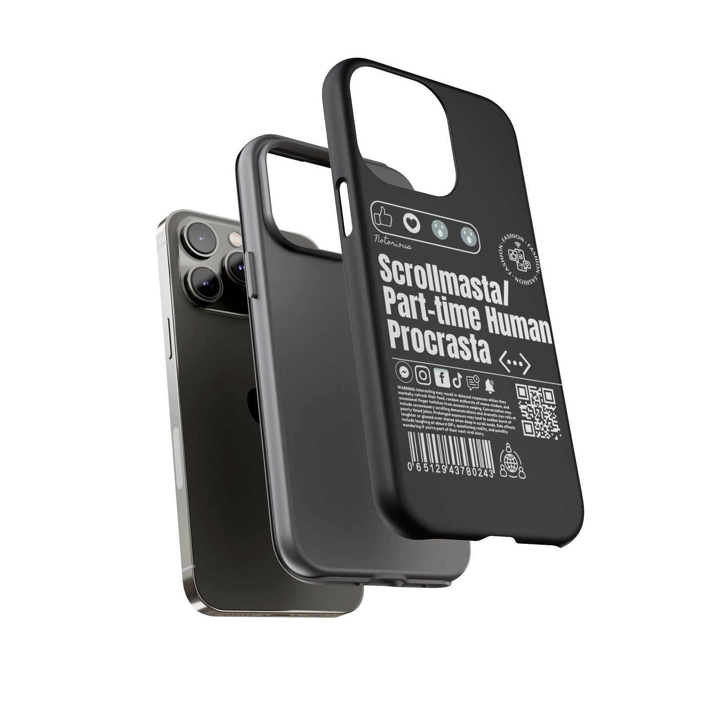 Virtuosoh Scrollmasta Tough Phone Case for iPhone -Black